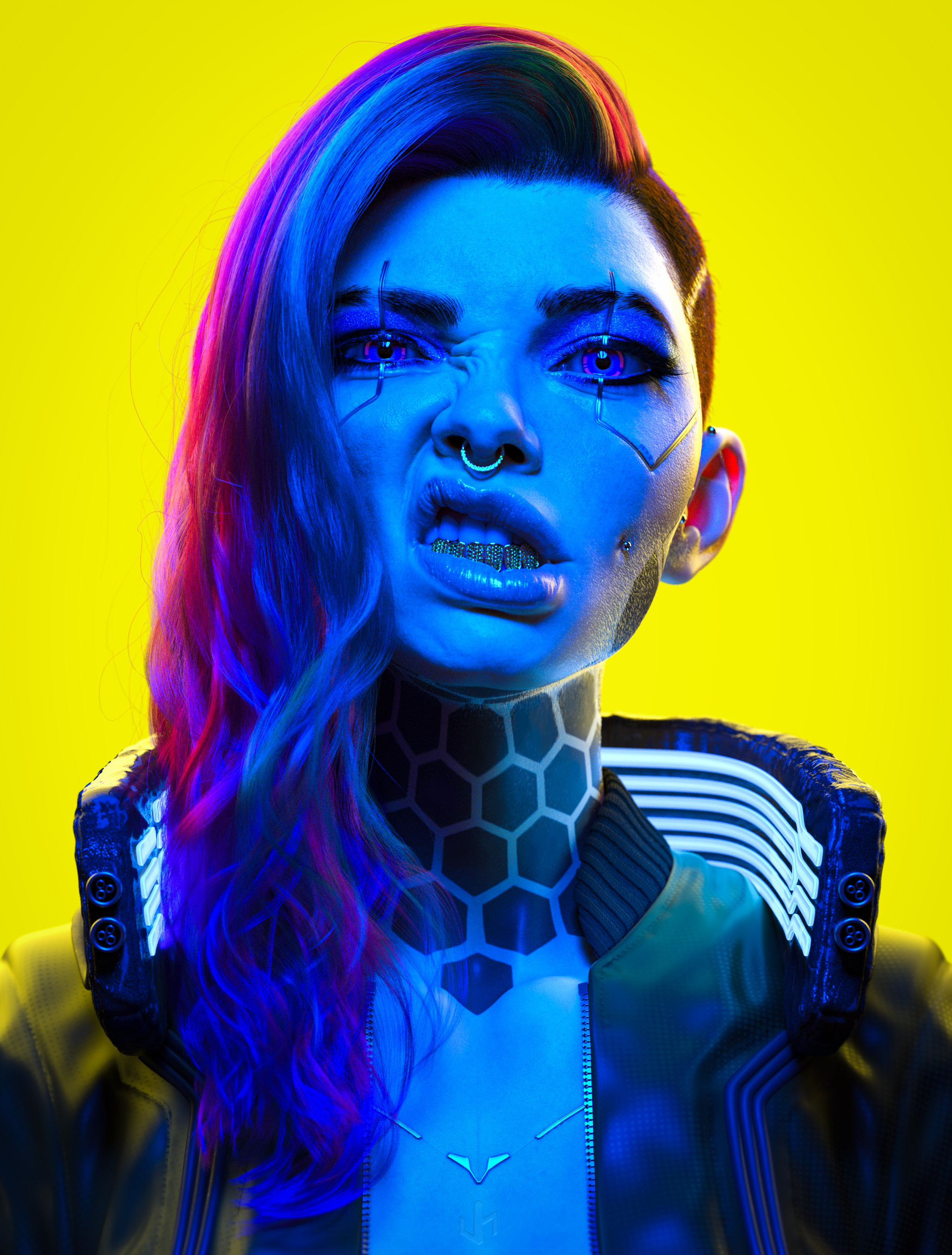 Wallpaper Girl Art Profile Cyberpunk Yellow Backgroun - vrogue.co