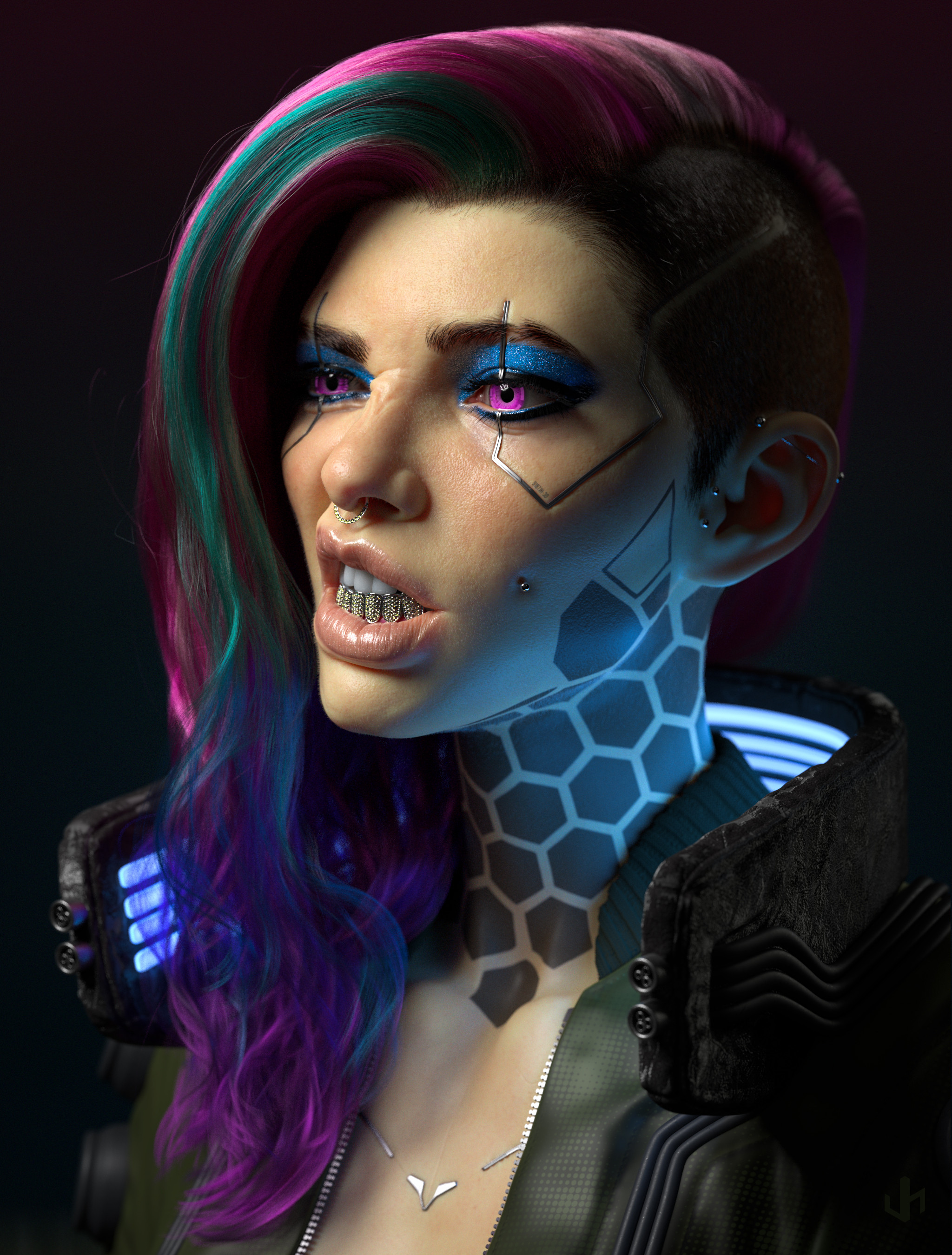 Art Of Jhill Cyberpunk Girl