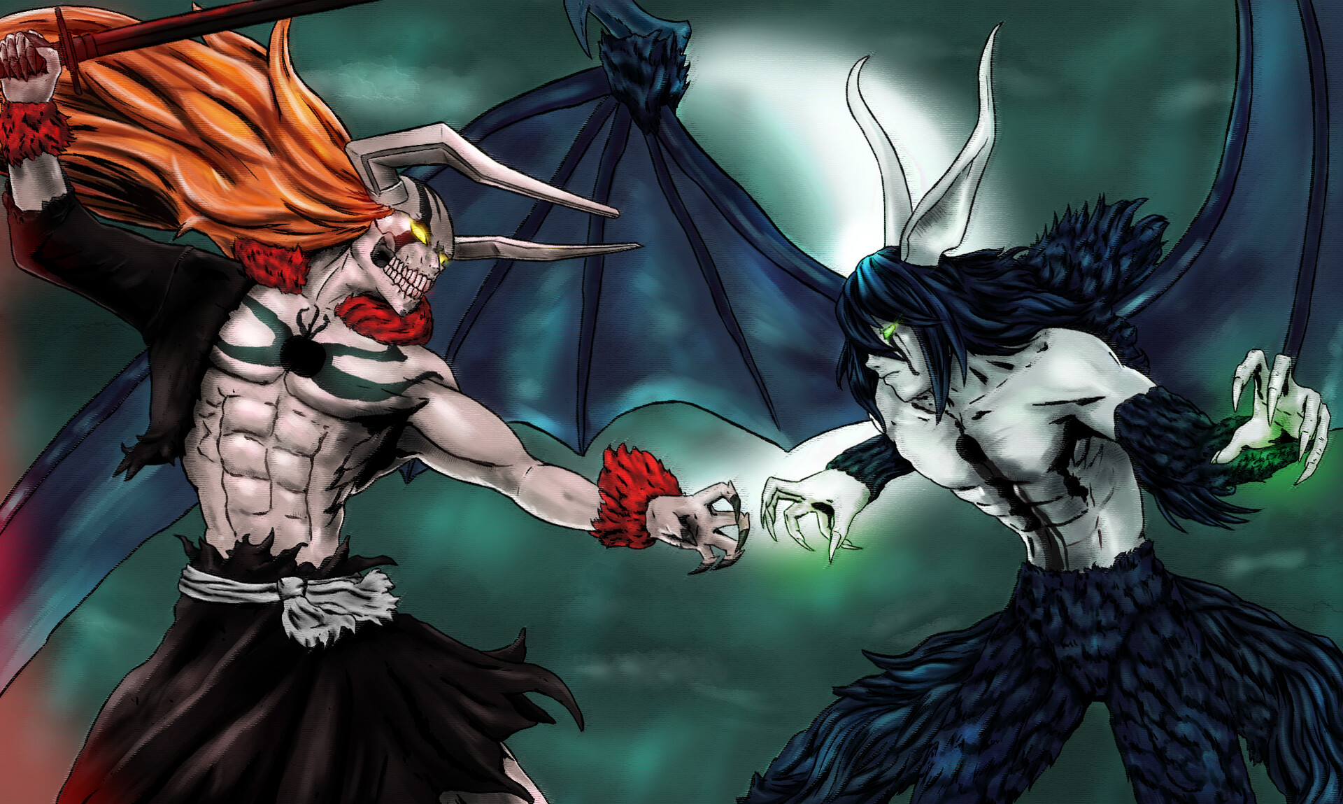 Ichigo vs Ulquiorra by Moon Baekho on ArtStation. 