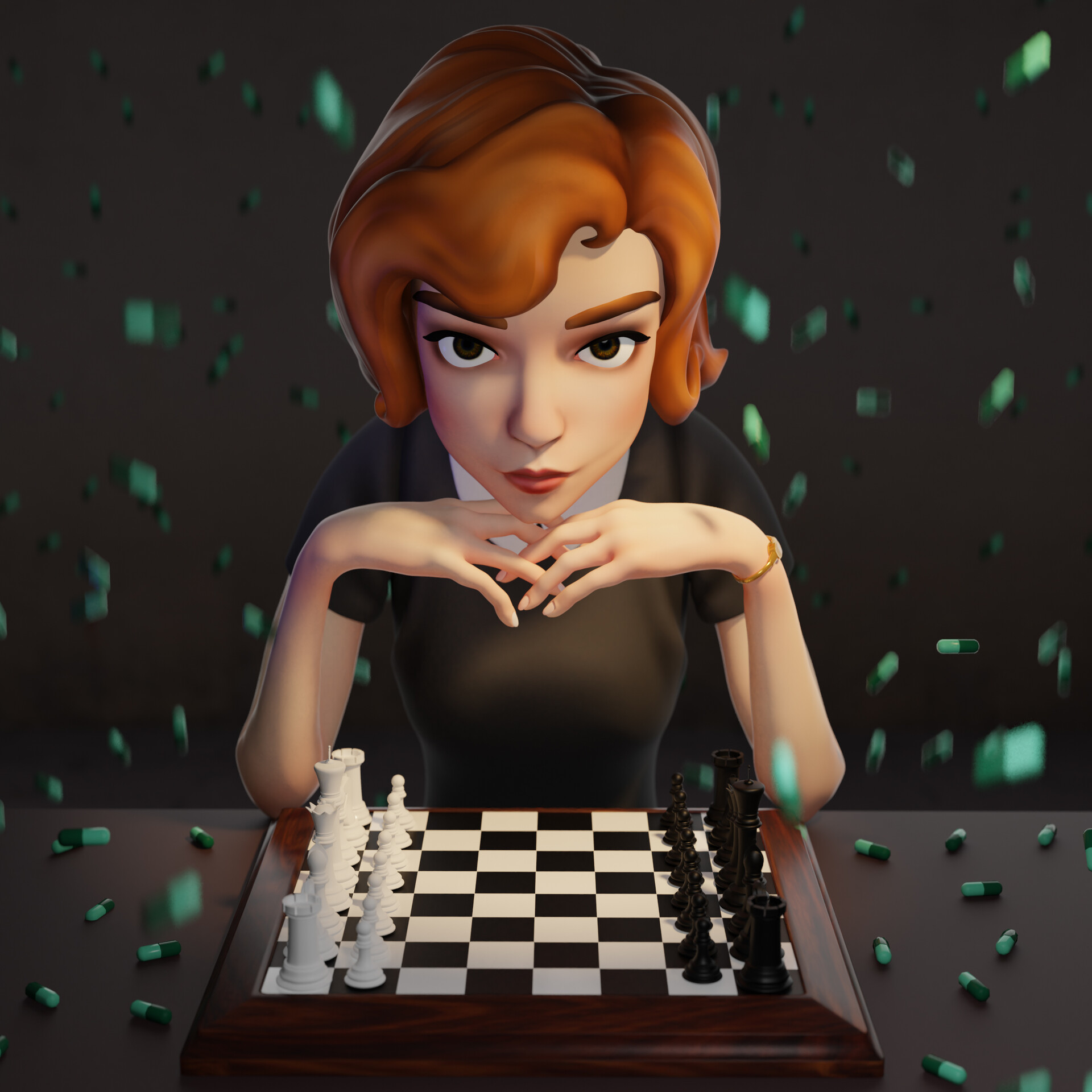 Beth Harmon - The Queen's Gambit : r/PixelArt