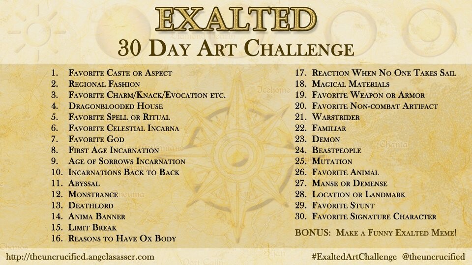 Exalted Art Challenge Collection 7 – Familiar, Mutation, etc.