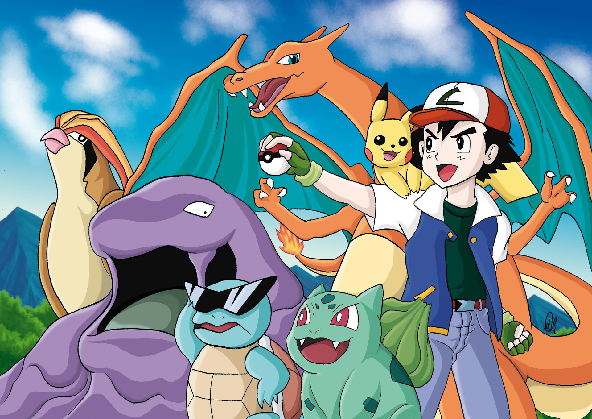 Andrea Cislaghi - Ash's Team - Pokemon