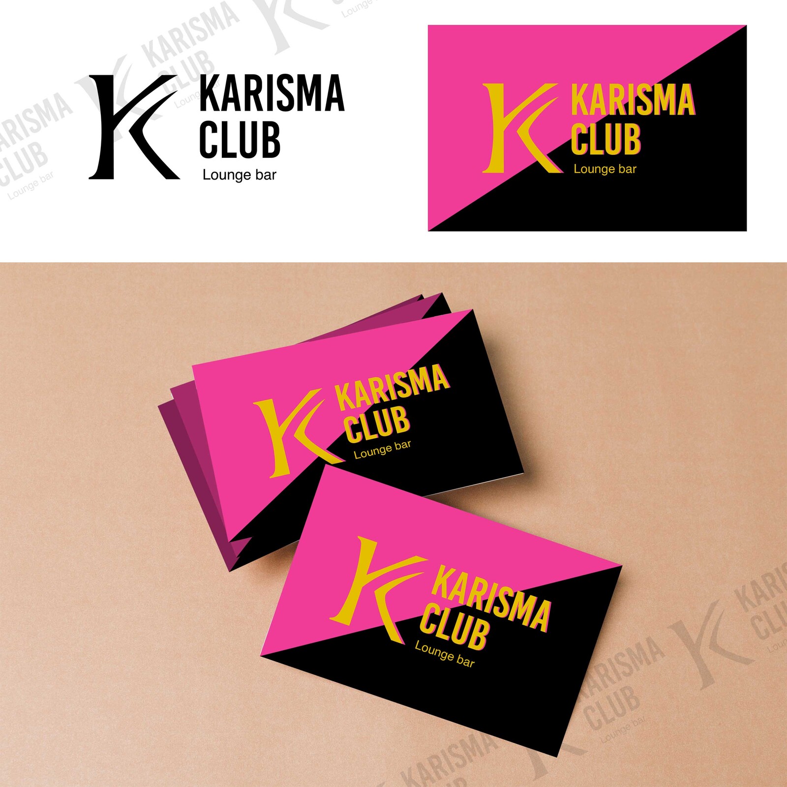 Karisma Club's logo and business card design