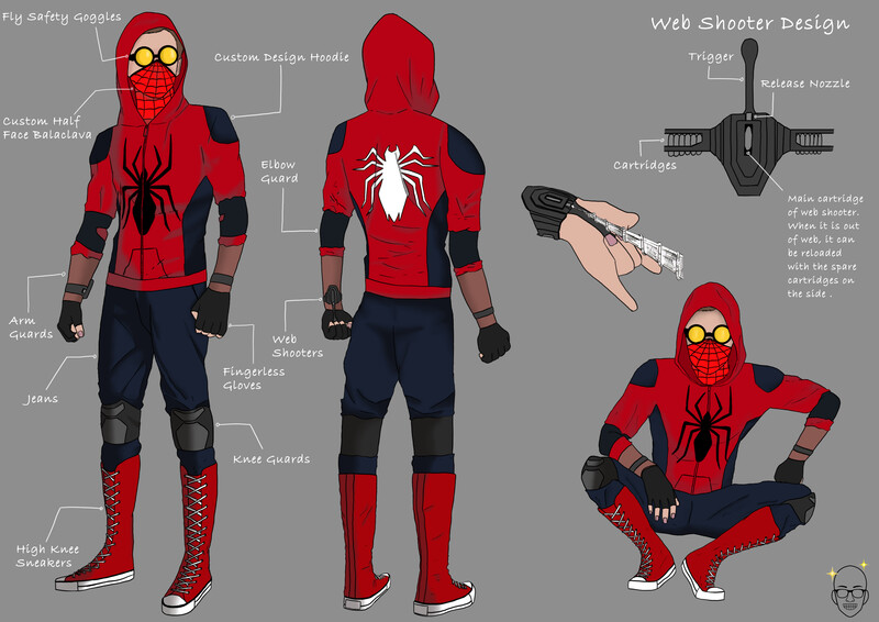 Spider-Man Homemade Concept Art Minecraft Skin