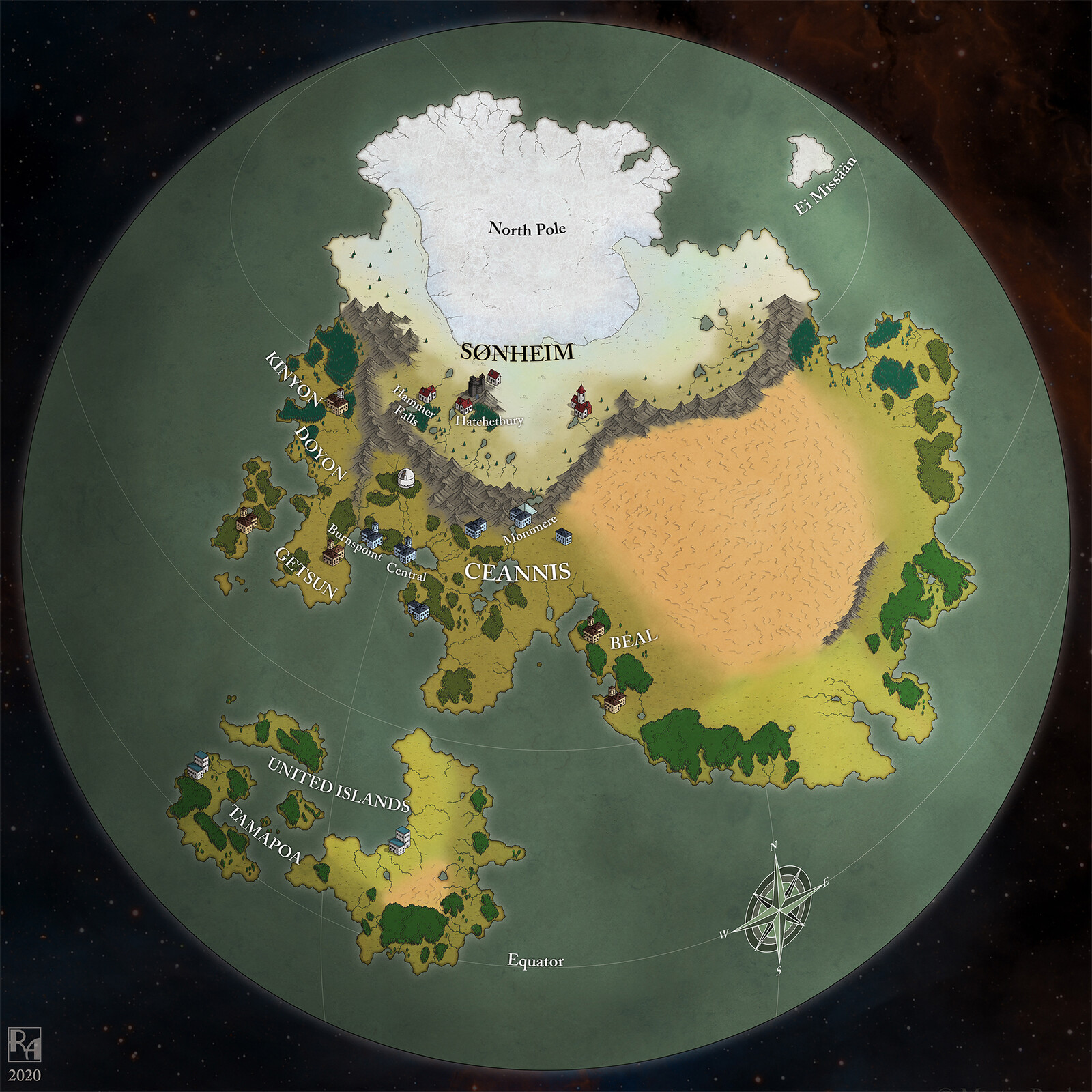 Globe map