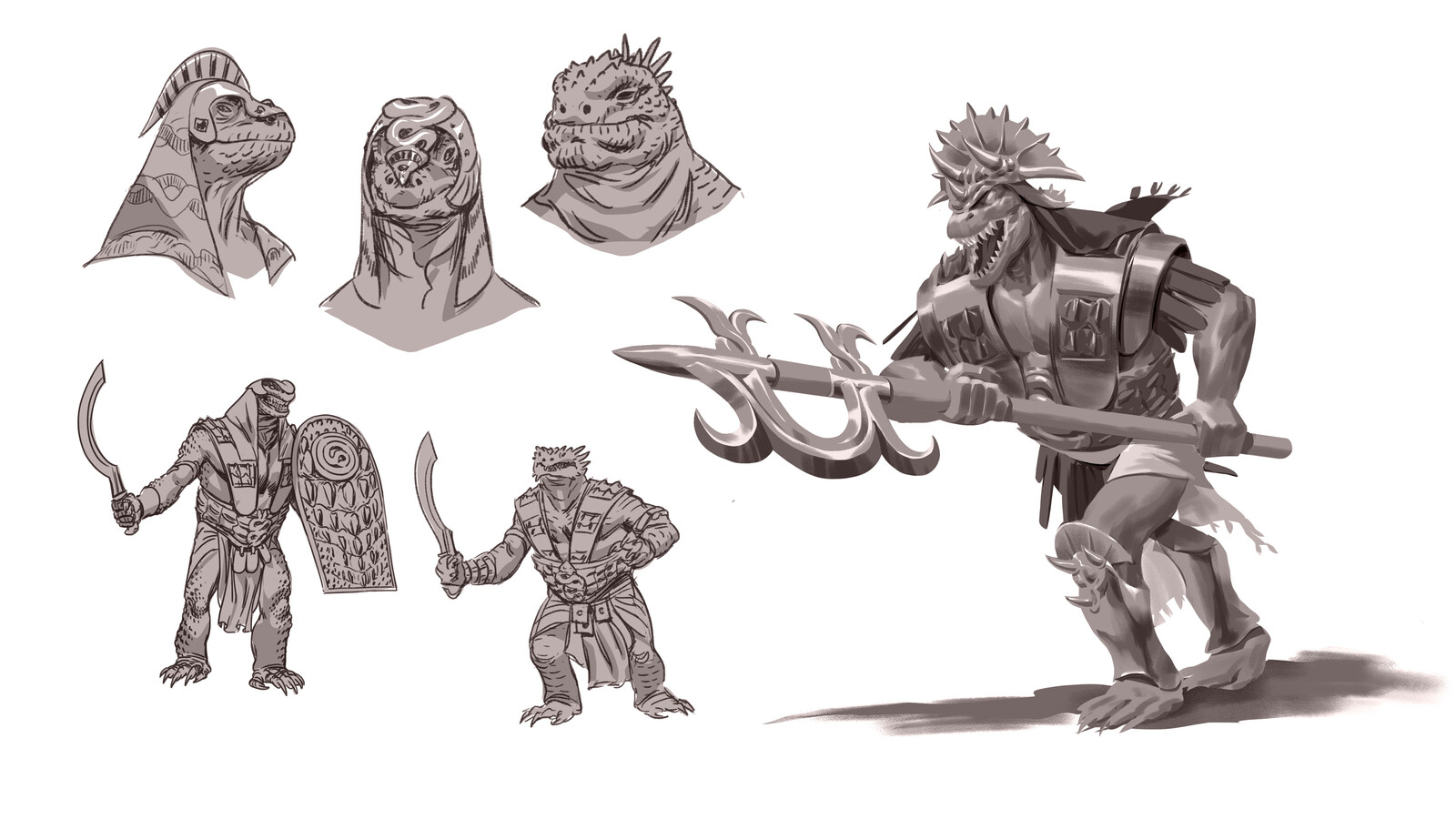 Lizardmen Concepts - Temple Guard