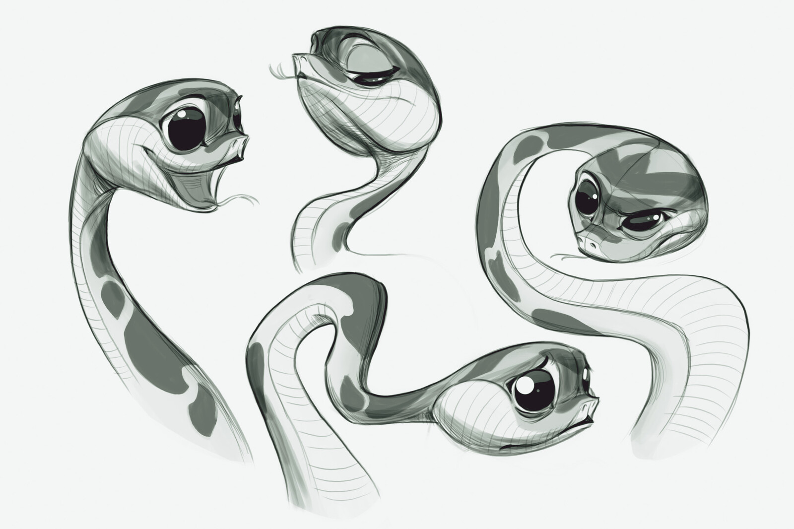 Ester Conceicao - Snake Facial Expressions.
