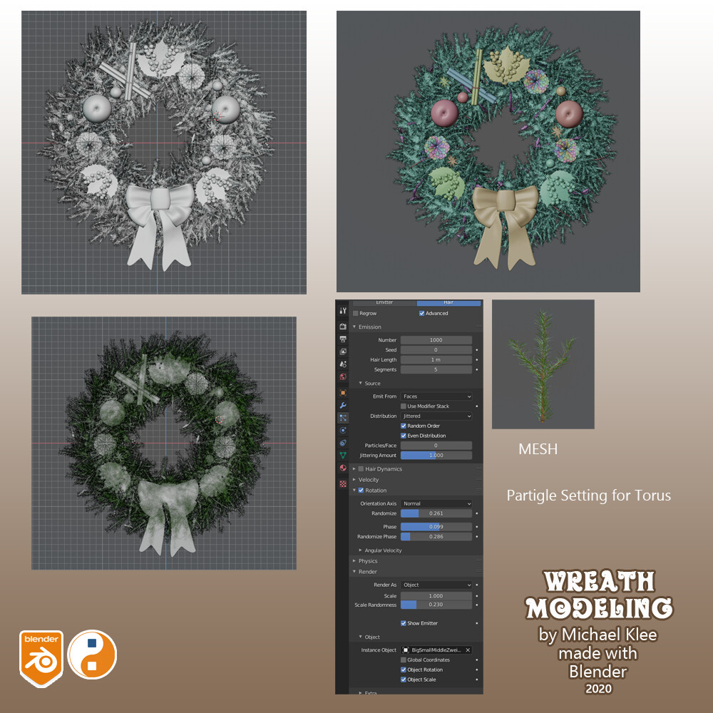 Wreath Mesh and Particle System