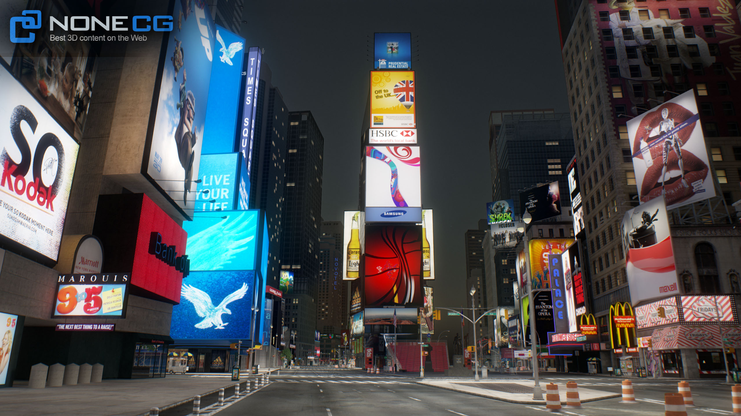 3D NYC Times Square &amp; Broadway