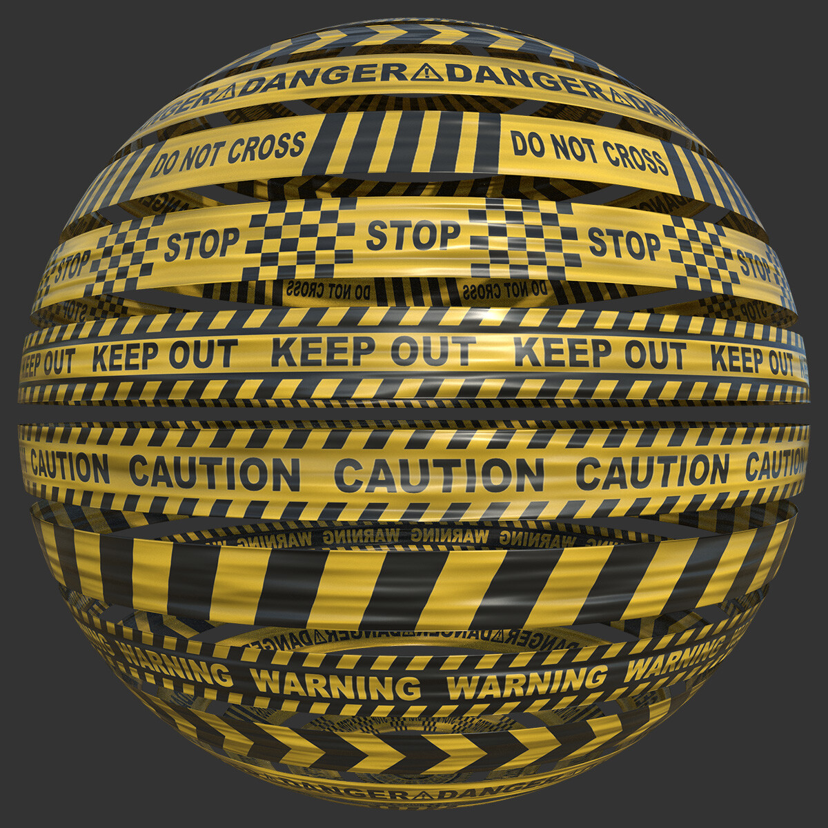 ArtStation Plastic Caution Tape Texture