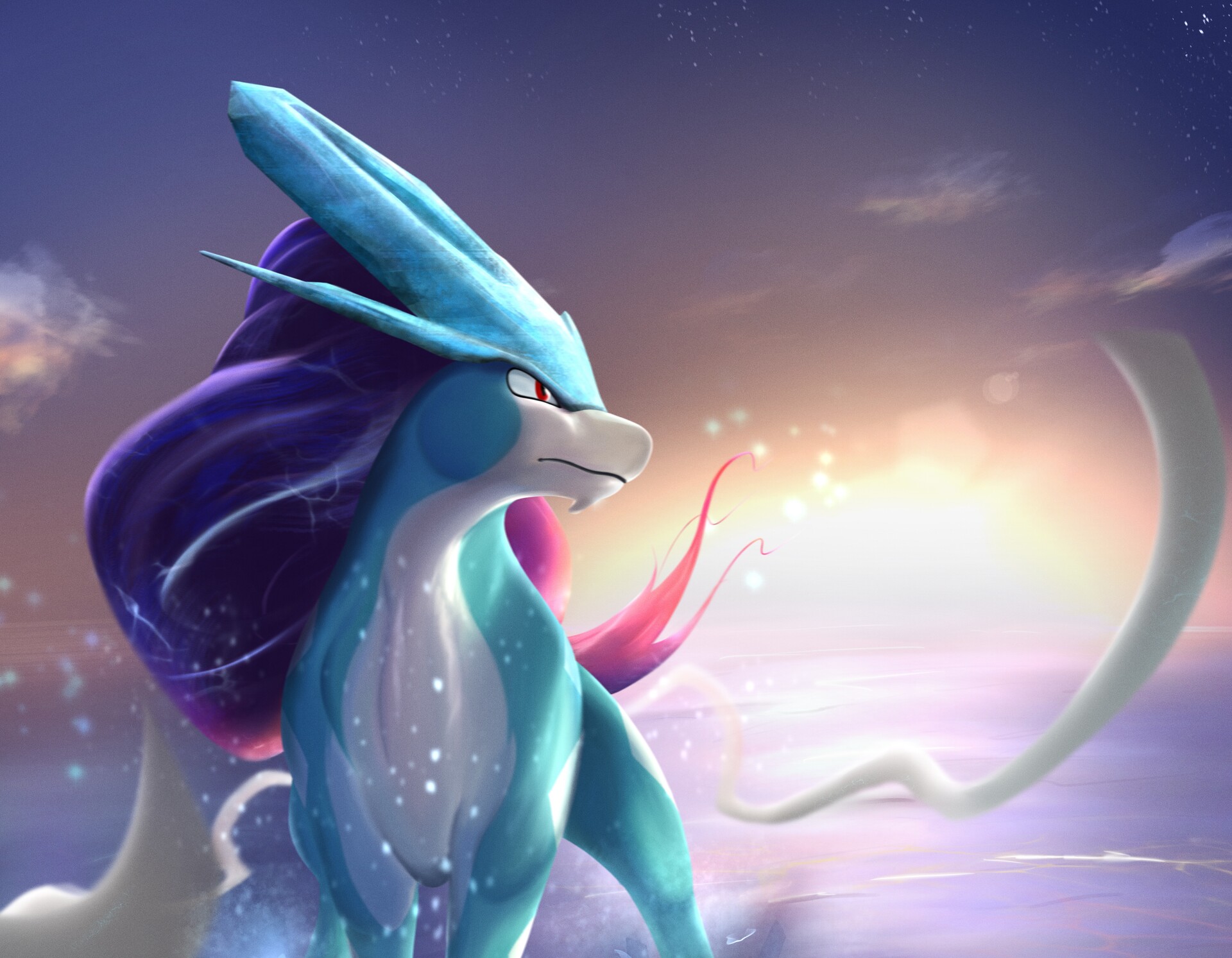 Suicune 🎨 Artist: drdr925 ⭐ Source: Twitter ⭐ | Pokemon collection,  Pokemon special, Anime