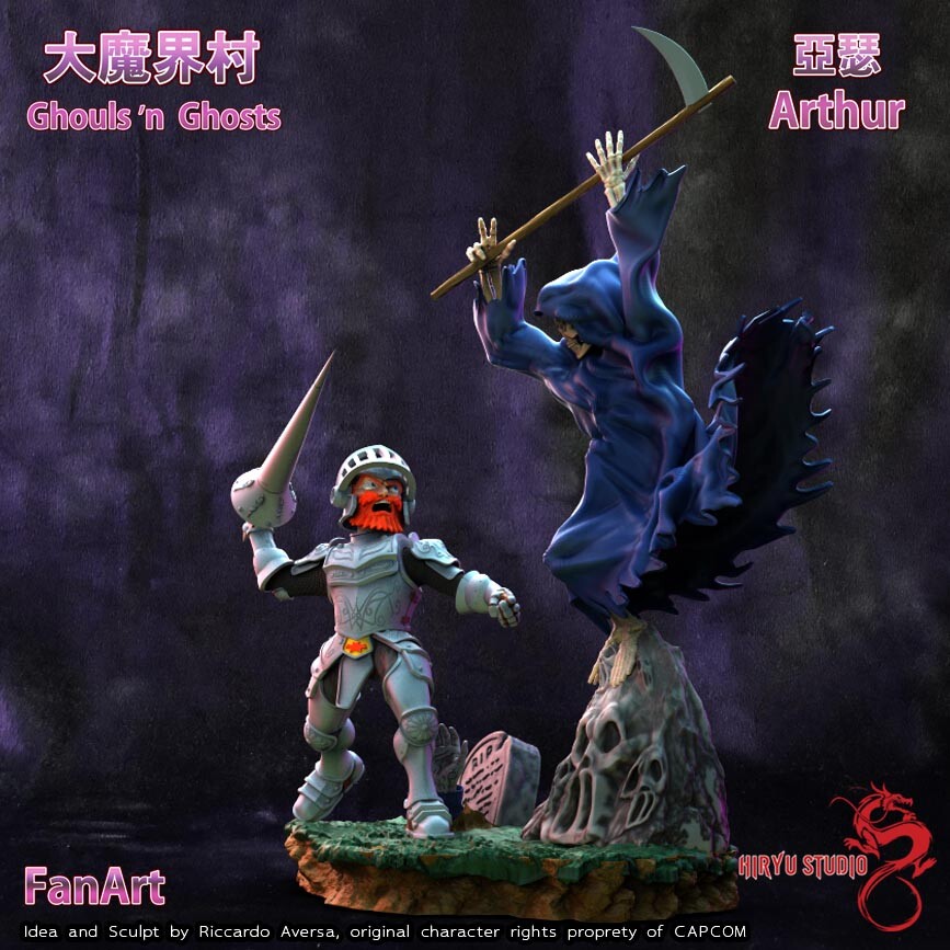 Riccardo Aversa - 大魔界村- 亞瑟 ファンアート Dai Makai-Mura