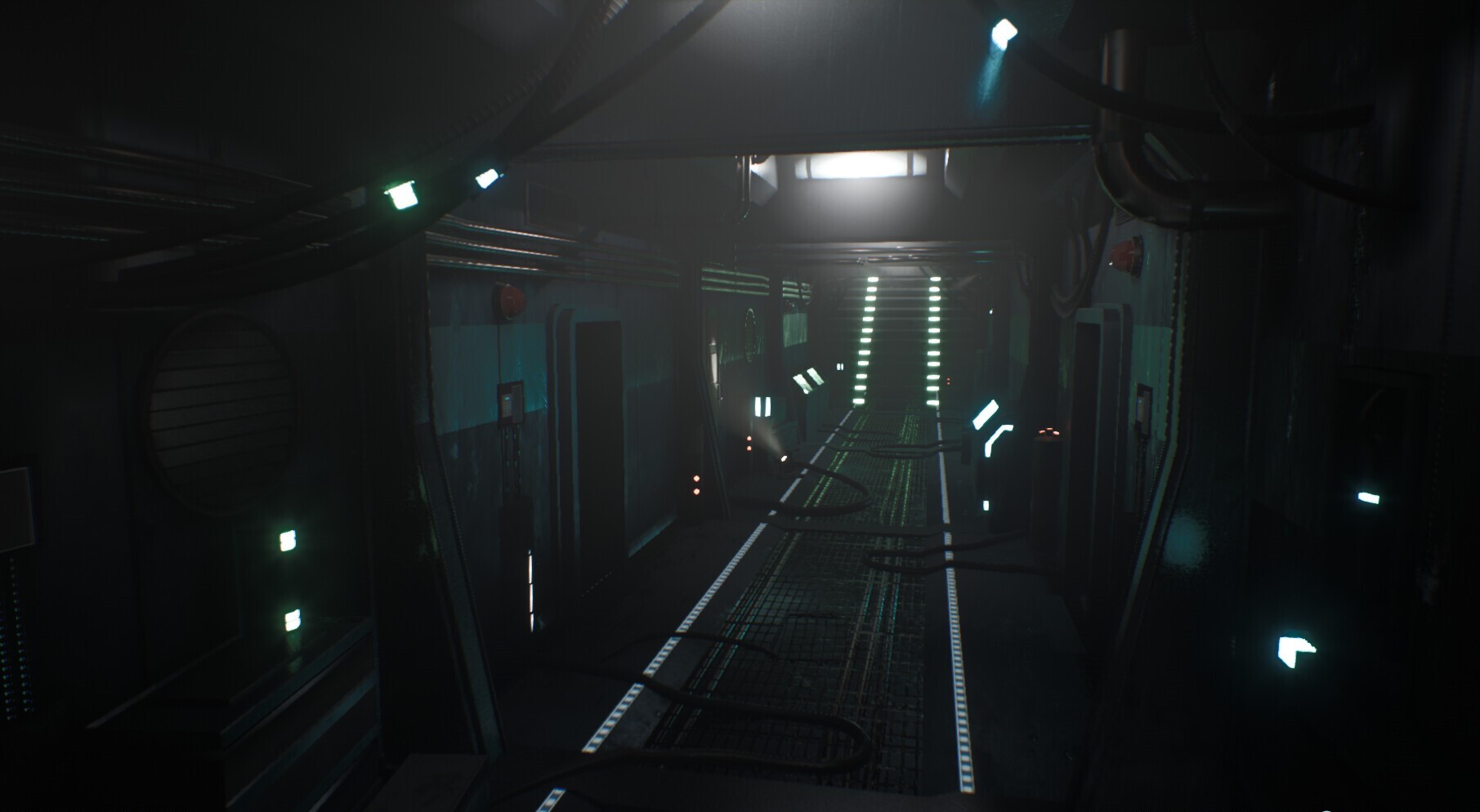 ArtStation - Spaceship Hallway Game Level