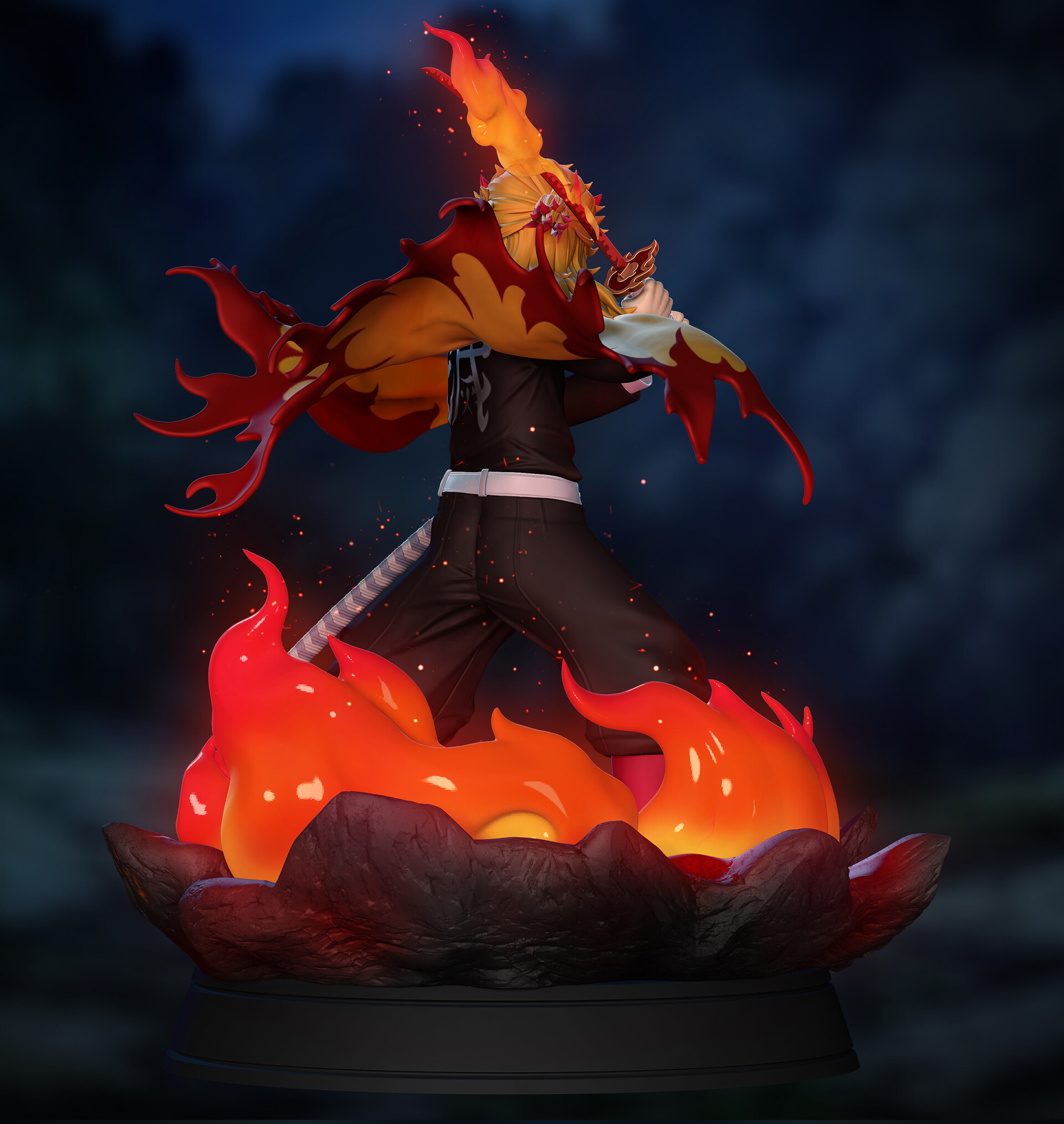 Artstation Kyojuro Rengoku Demon Slayer Kimetsu No Yaiba Fan Art Bruno Sakosigue Artstation Kyojuro Rengoku Demon Slayer Kimetsu No Yaiba Fan Art Bruno Sakosigue