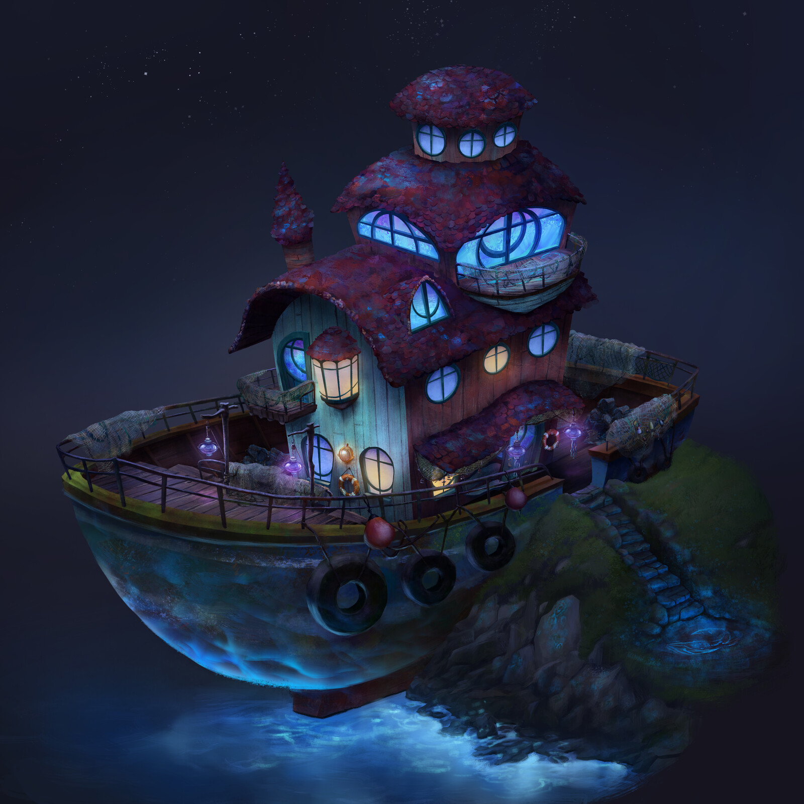 Eila's house: night version