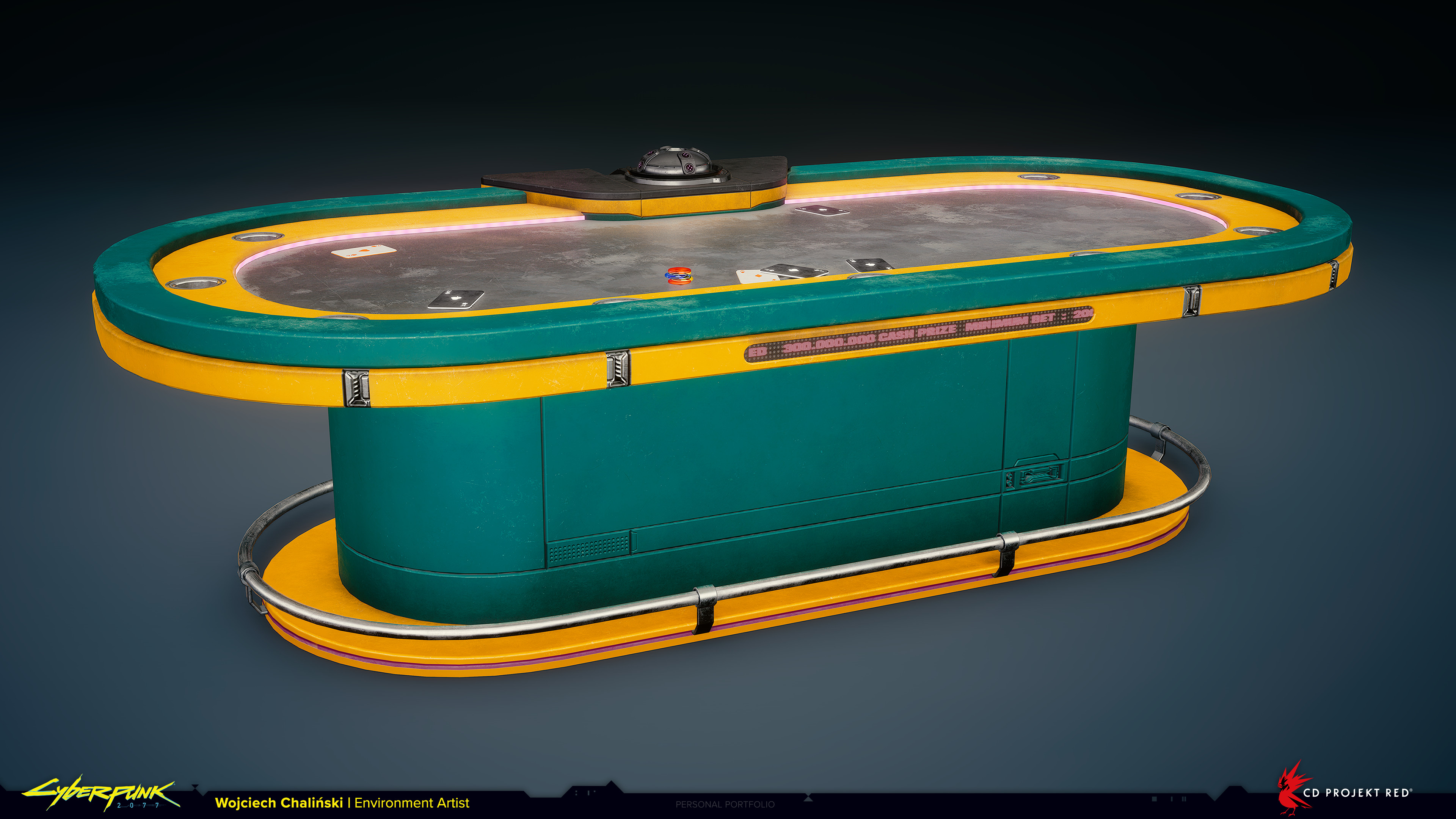 Wojciech Chalinski CYBERPUNK 2077 Poker table