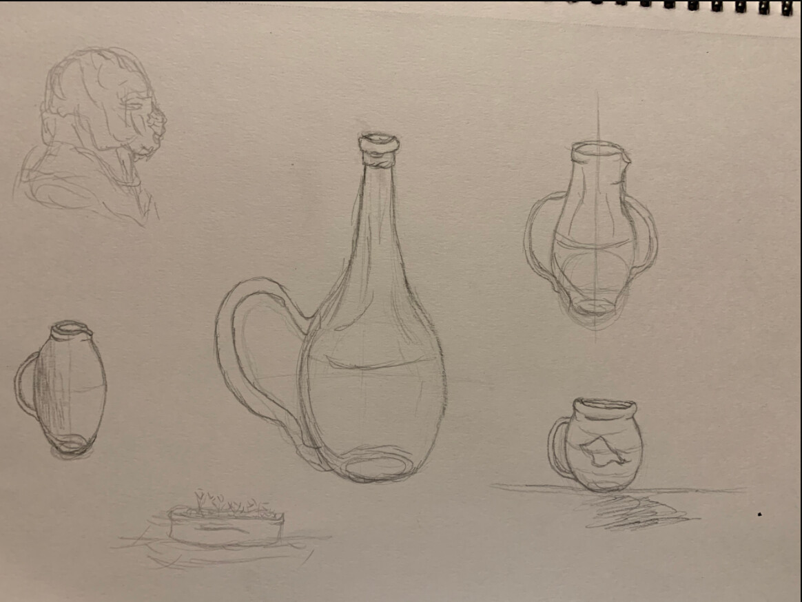 Premium Photo  The still life is drawn in pencil the concept of learning  to draw