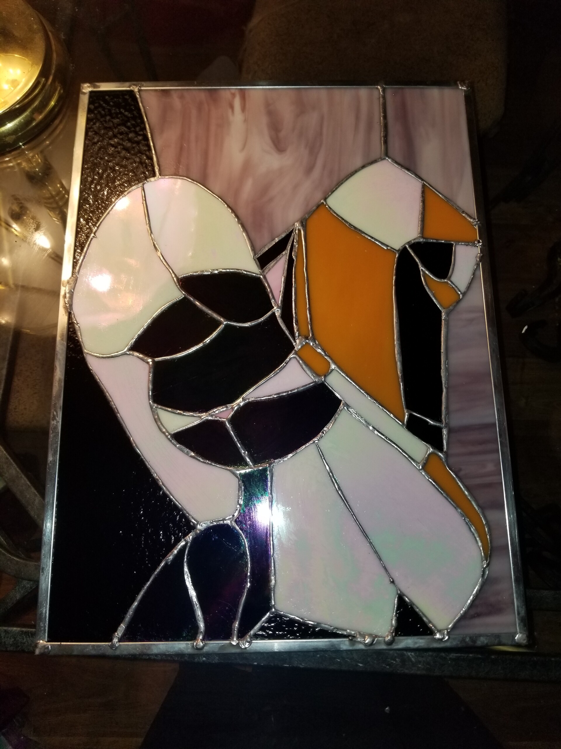 Zixen Vernon Stained Glass Halloween Cat