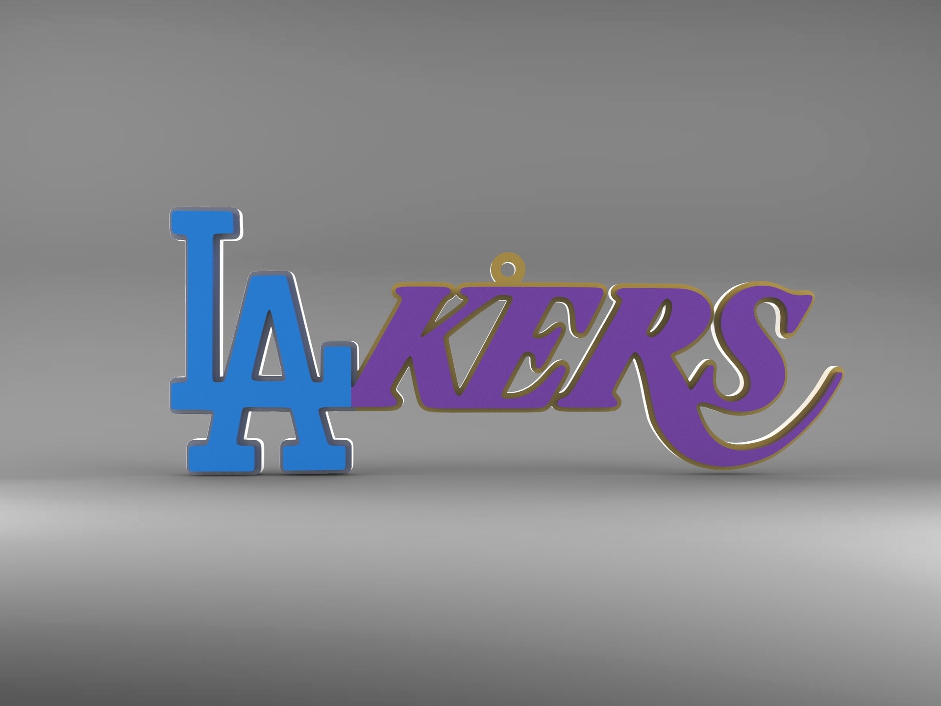 Brendon Burke - LA Dodgers Lakers Logo Mashup Christmas Ornament