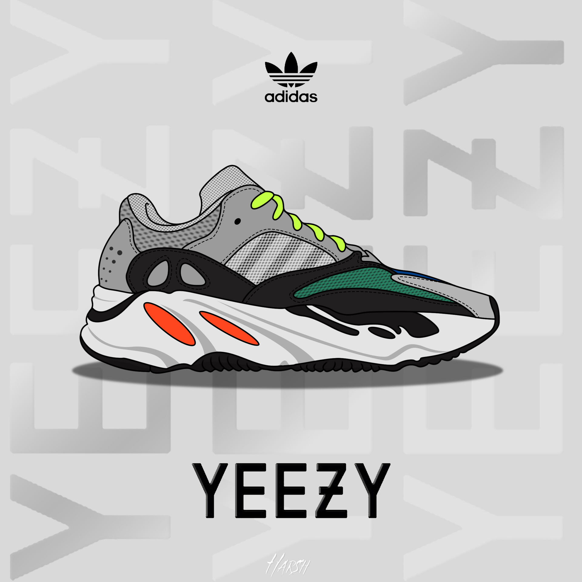 Monica negar invernadero ArtStation - Adidas Yeezy Boost 700 ''Wave Runner'' Sneaker