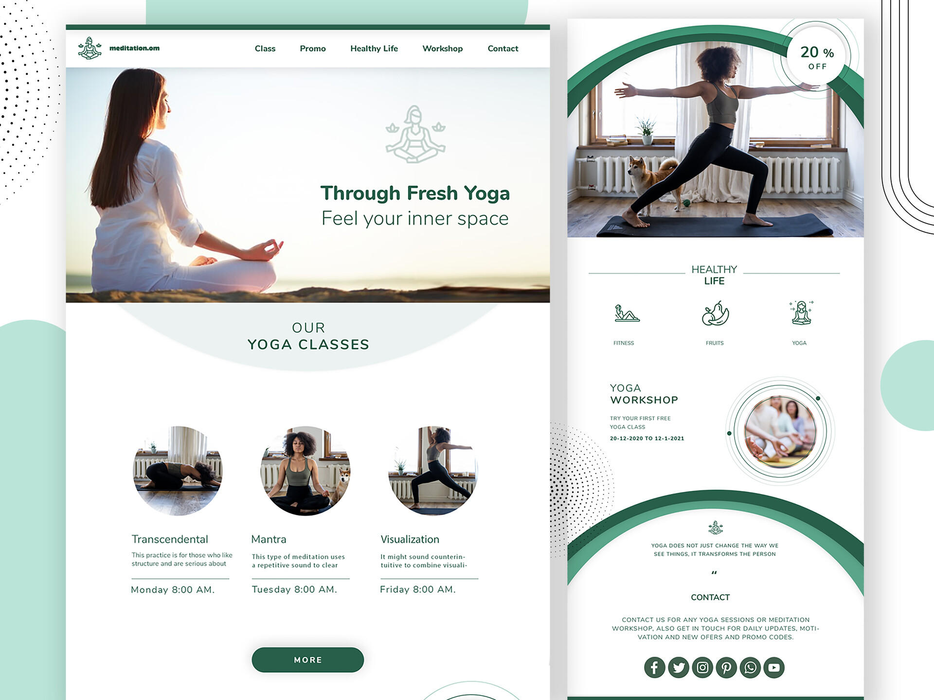 ArtStation Meditation.om Meditation site Design