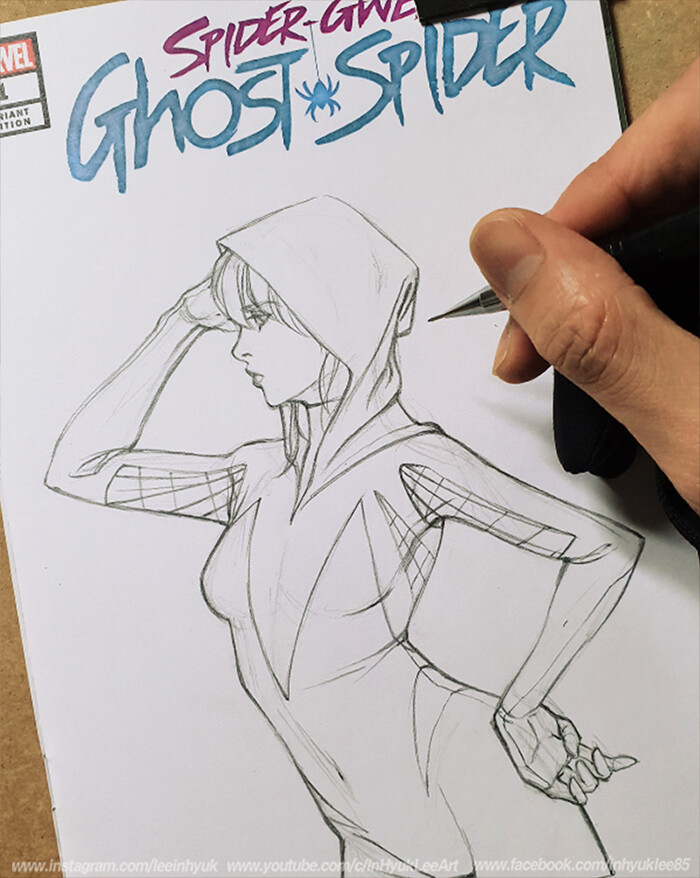 TGwen Stacy / Pencil /on Blank cover)