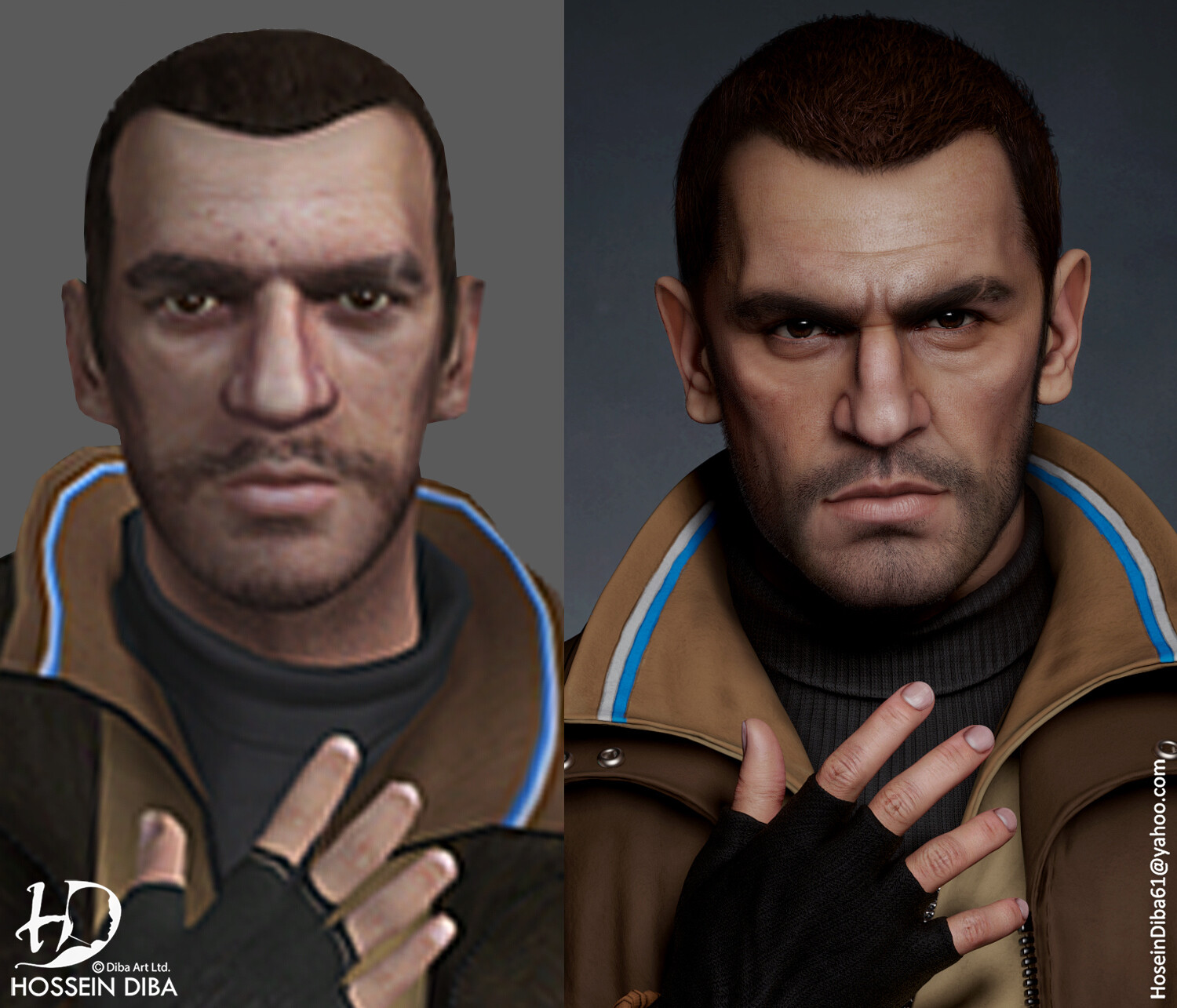 ArtStation - 3D Model of Niko Bellic (Real Time)