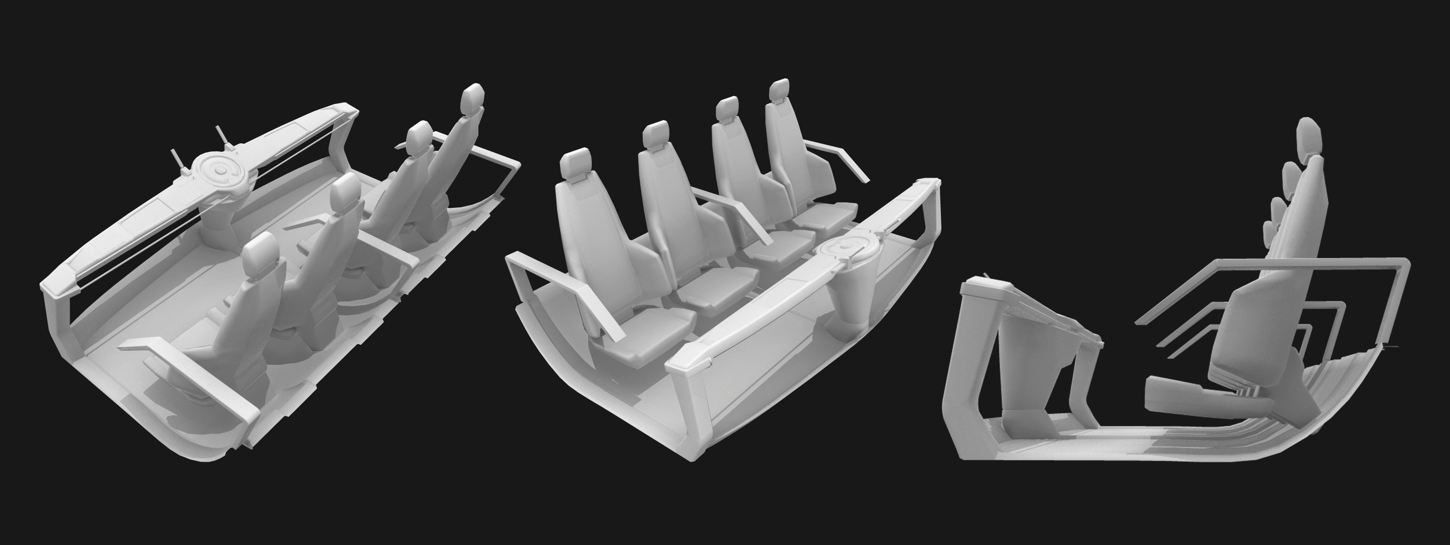 prototyped the seats and main console for the players