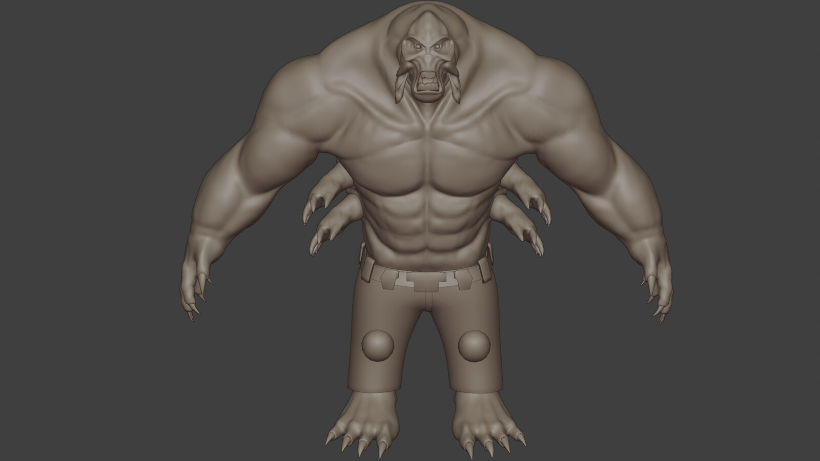 First pass of the sculpt.
