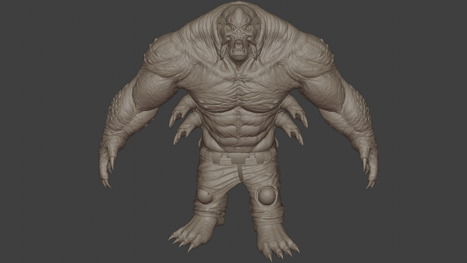 Third pass of the sculpt.