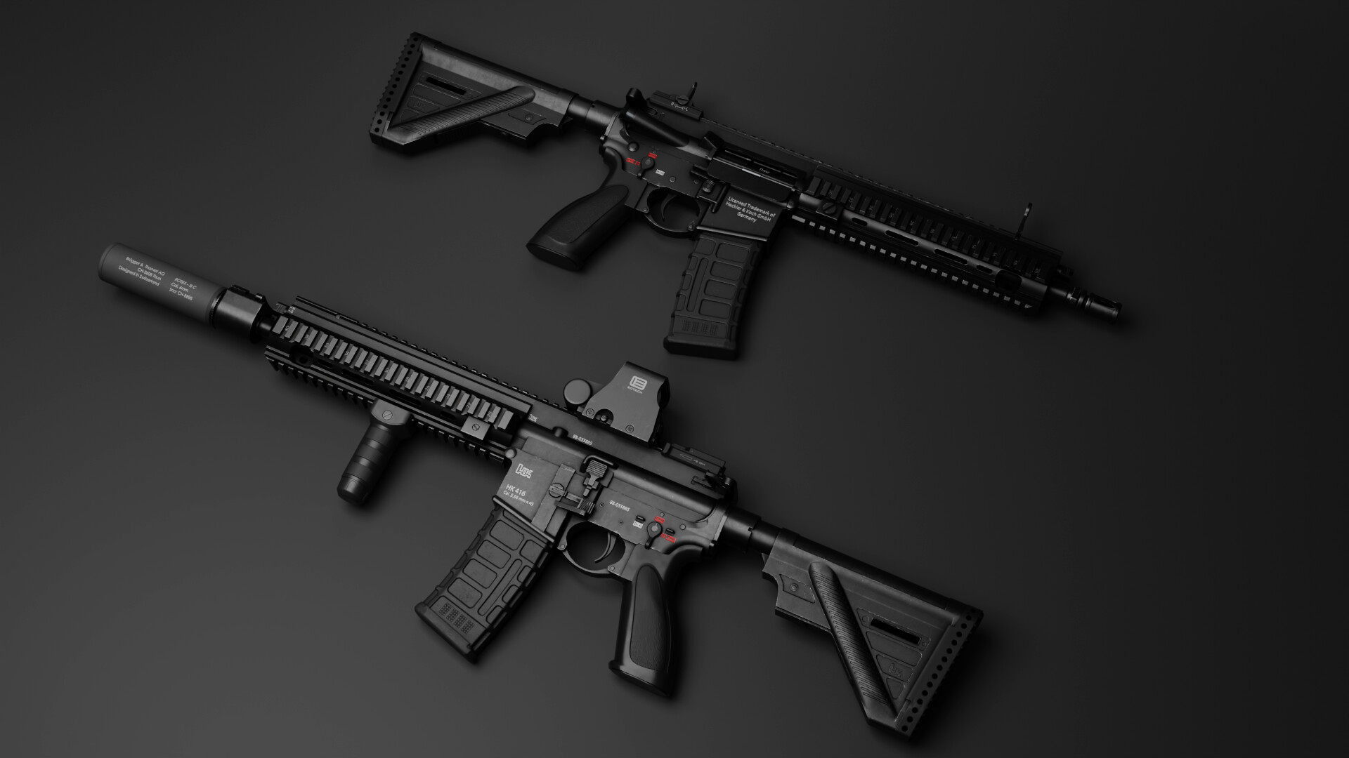 HK416 Assault Rifle  3D model by Robert Razuri RobRaz 4cfb809