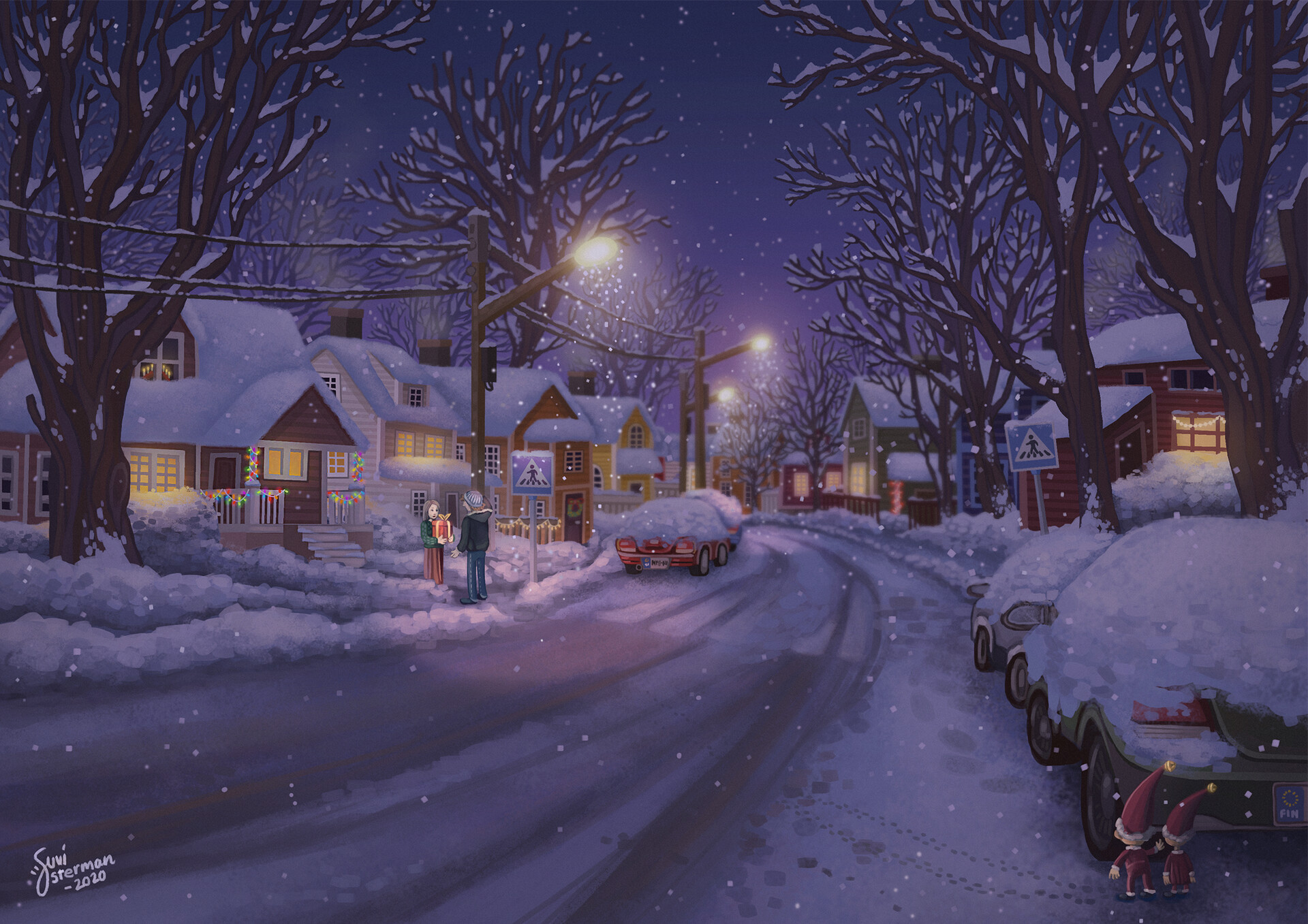 ArtStation - Snowy Winter Night