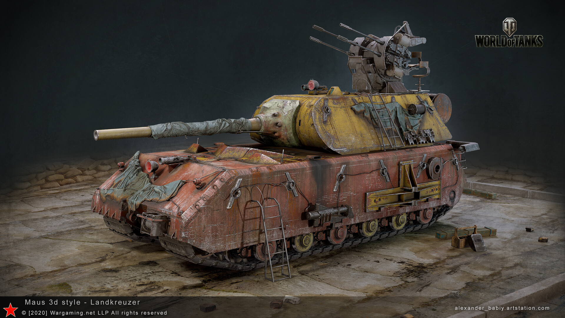 Artstation Landkreuzer 3d Style For Maus World Of Tanks Alexander Babii