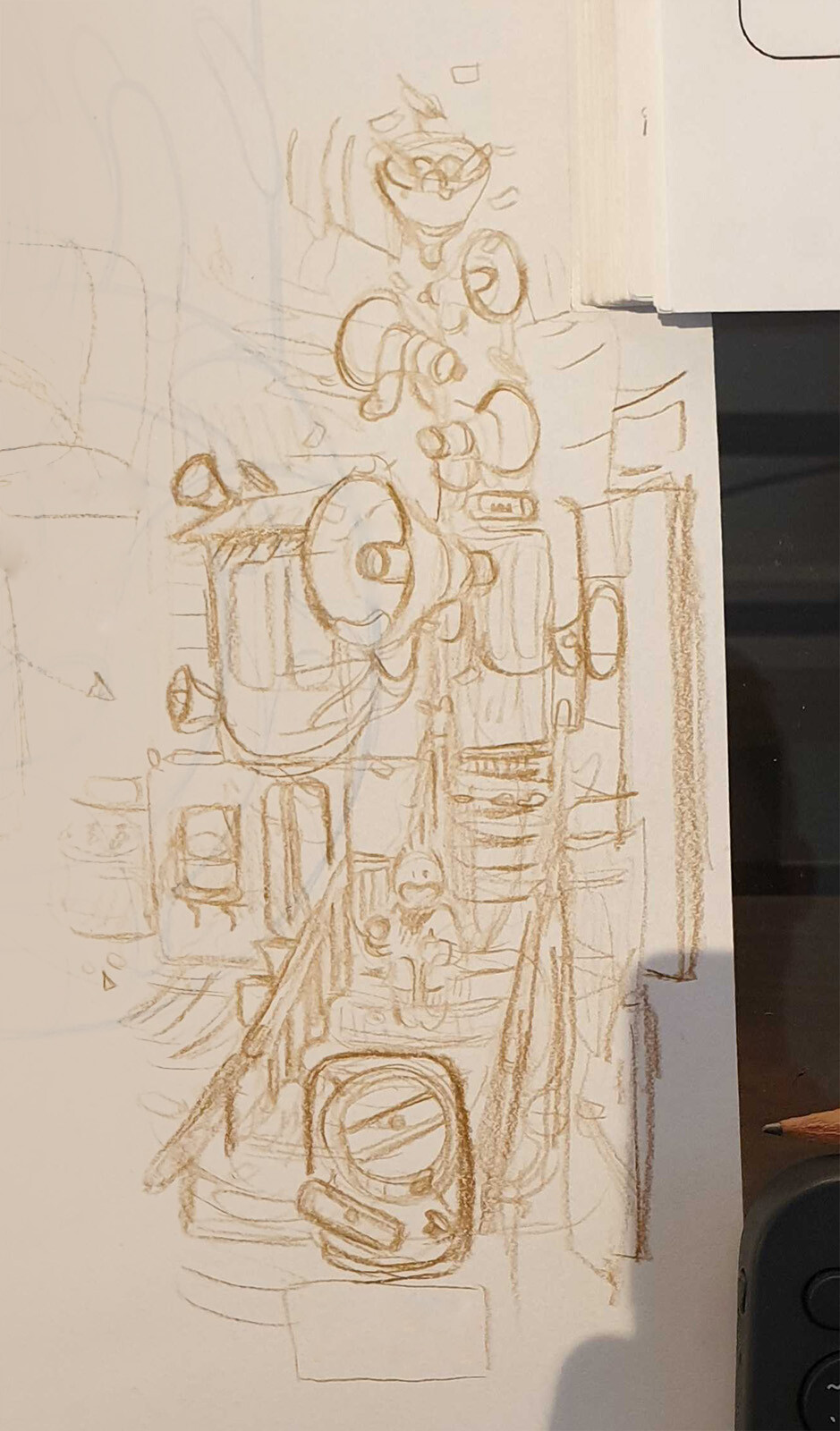 Brainwash interruption initial idea sketch