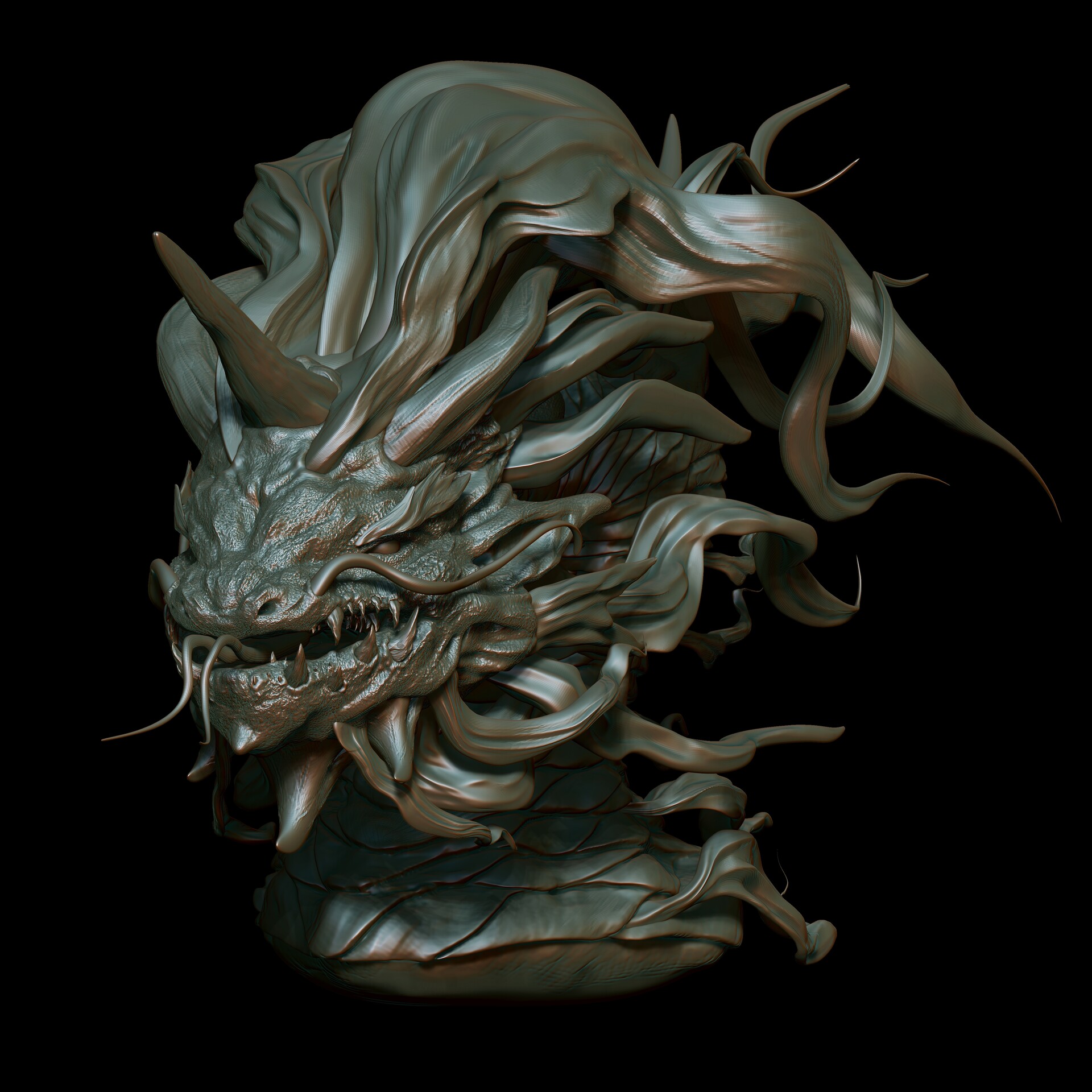 Artstation Chinese Dragon Bust Sculpt
