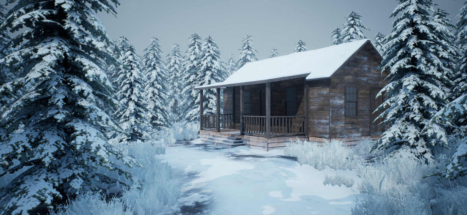 Realistic Snowy Game Environment Creation