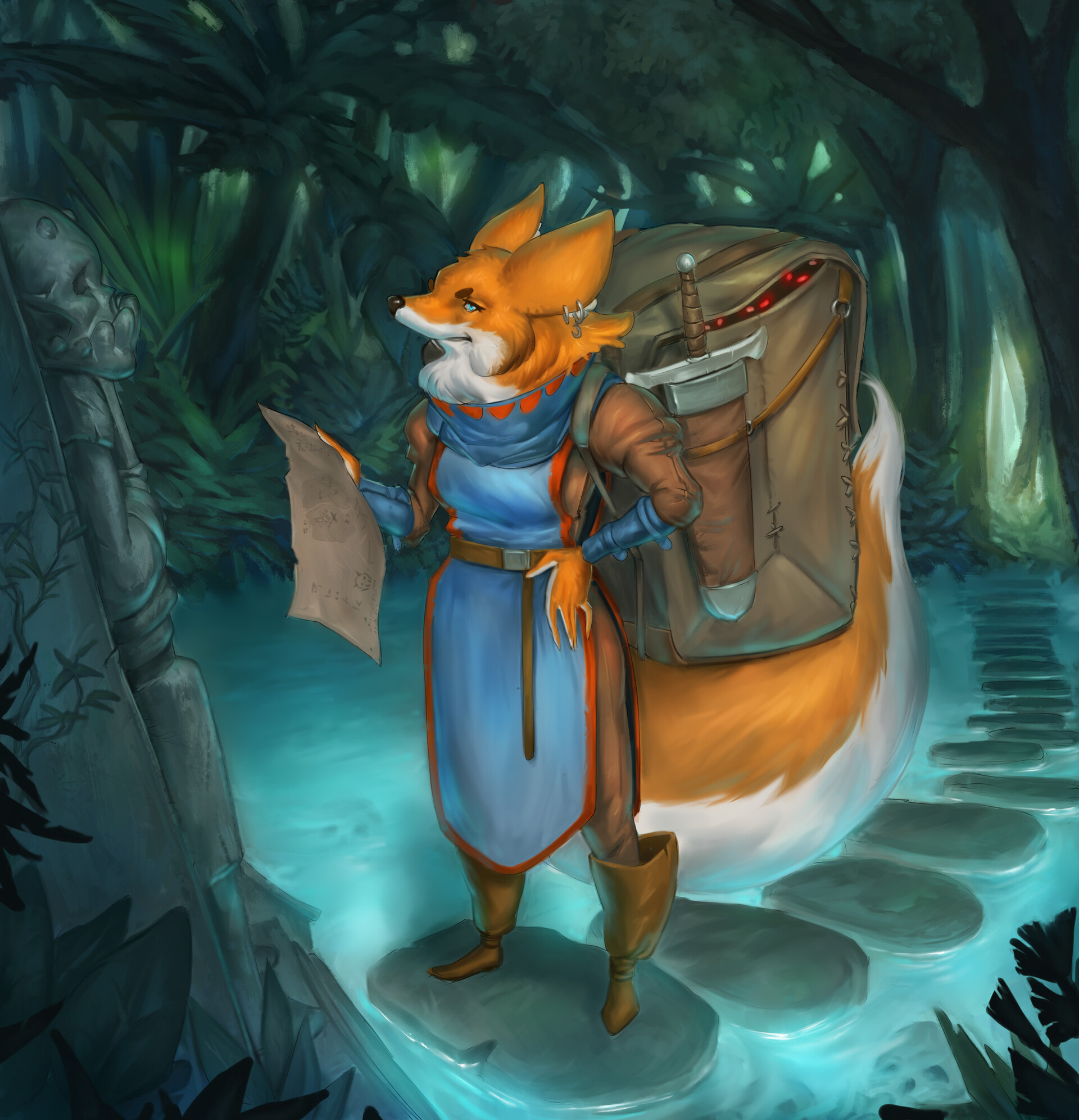 ArtStation - Fox Seeking Adventure