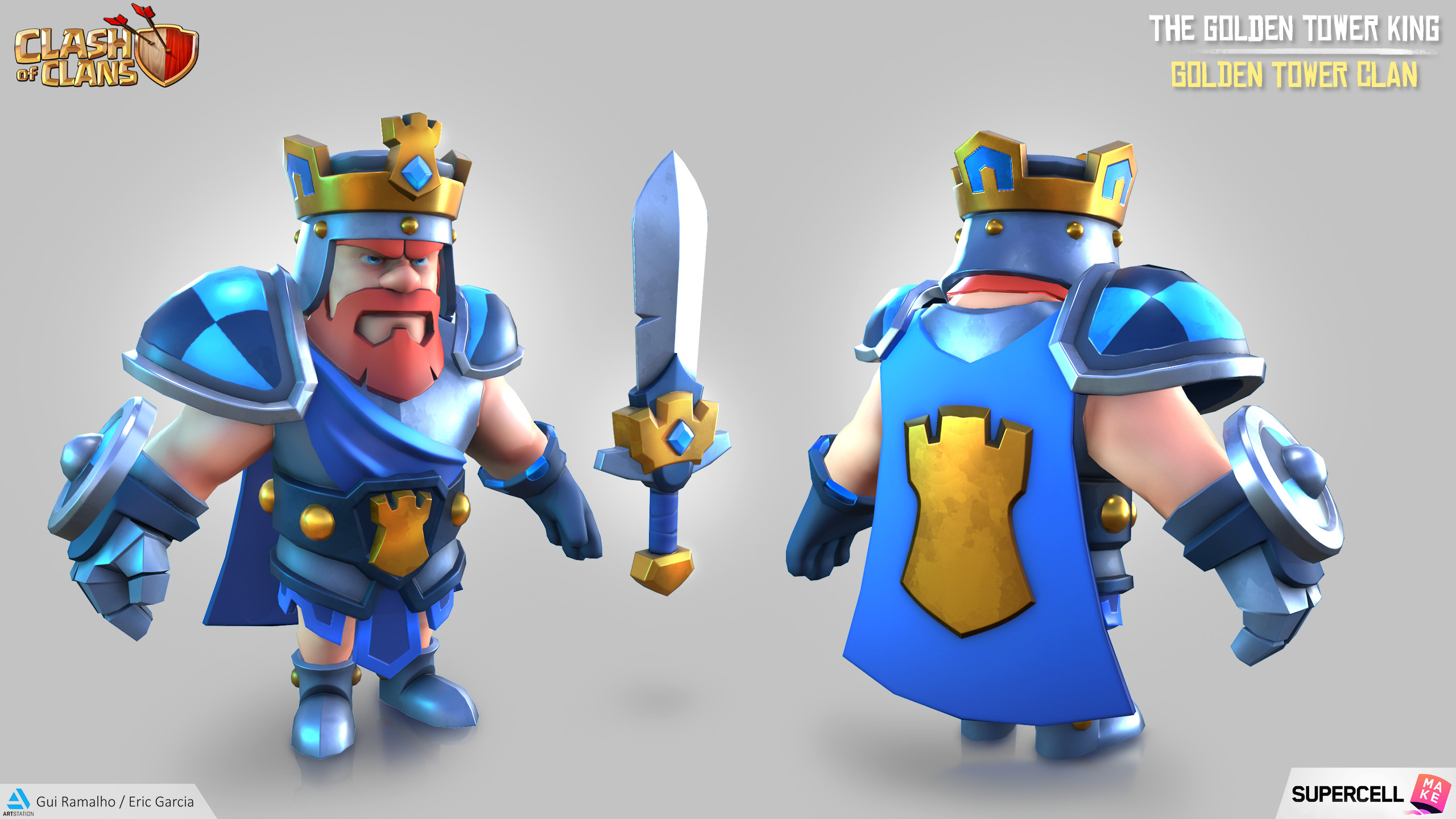Gui Ramalho - The Golden Tower King - Clash of Clans - Supercell Make skin  contest