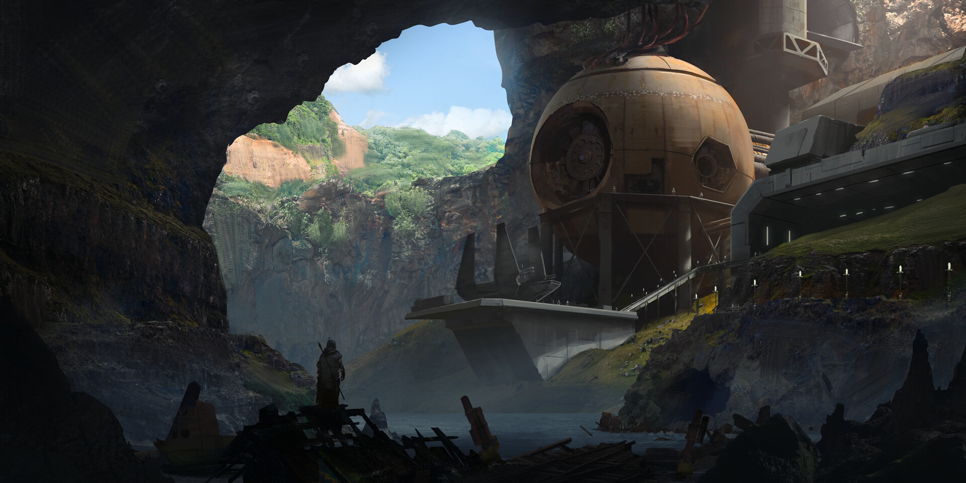 ArtStation - Practice // The Imperial secret base