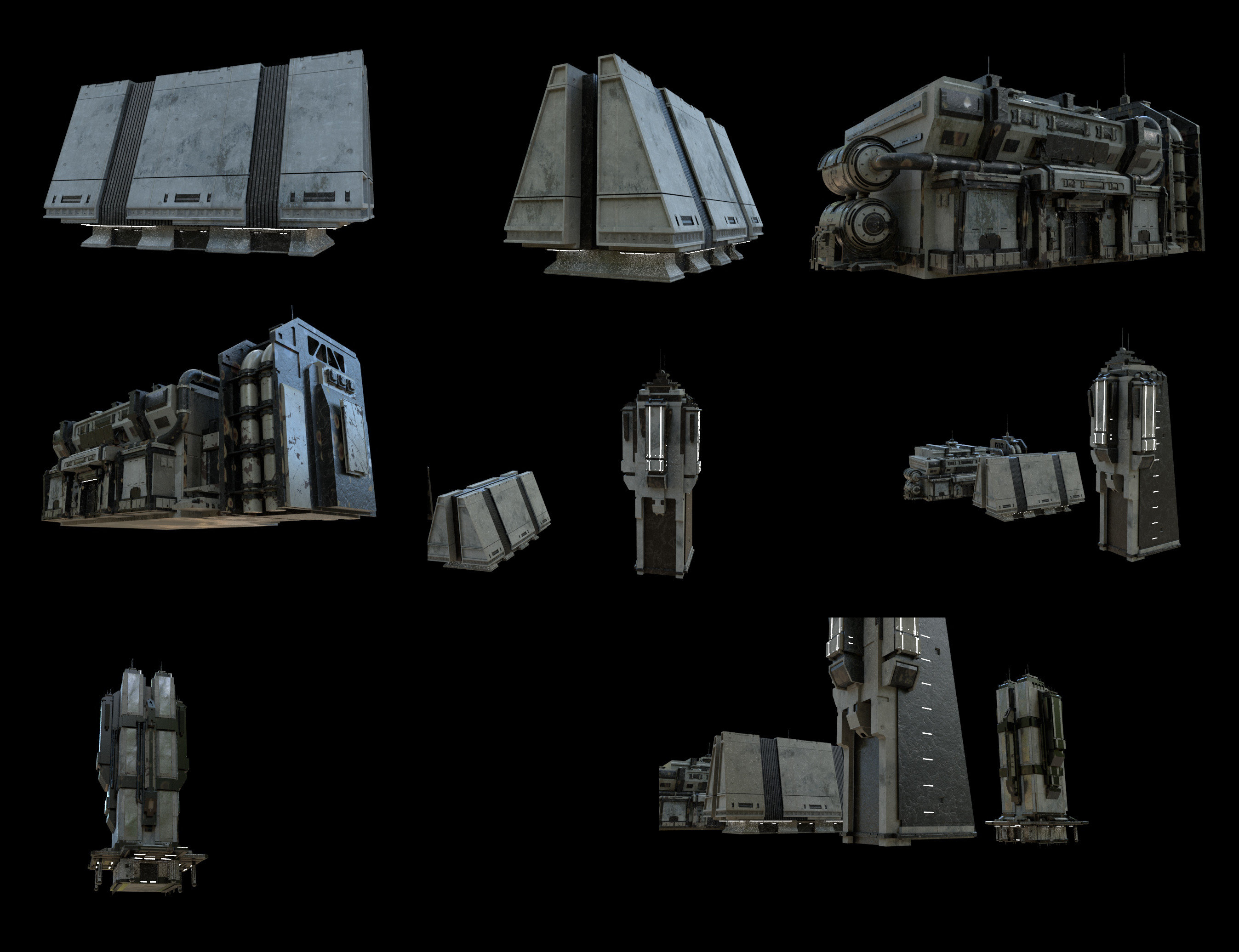 Re-textured assets from the Terraform kitbash collection