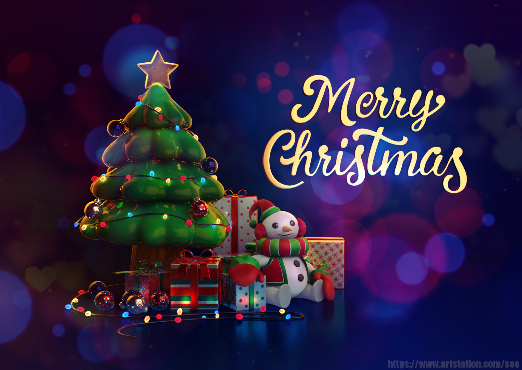 Artstation Merry Christmas 2020 Iu Xiuan See