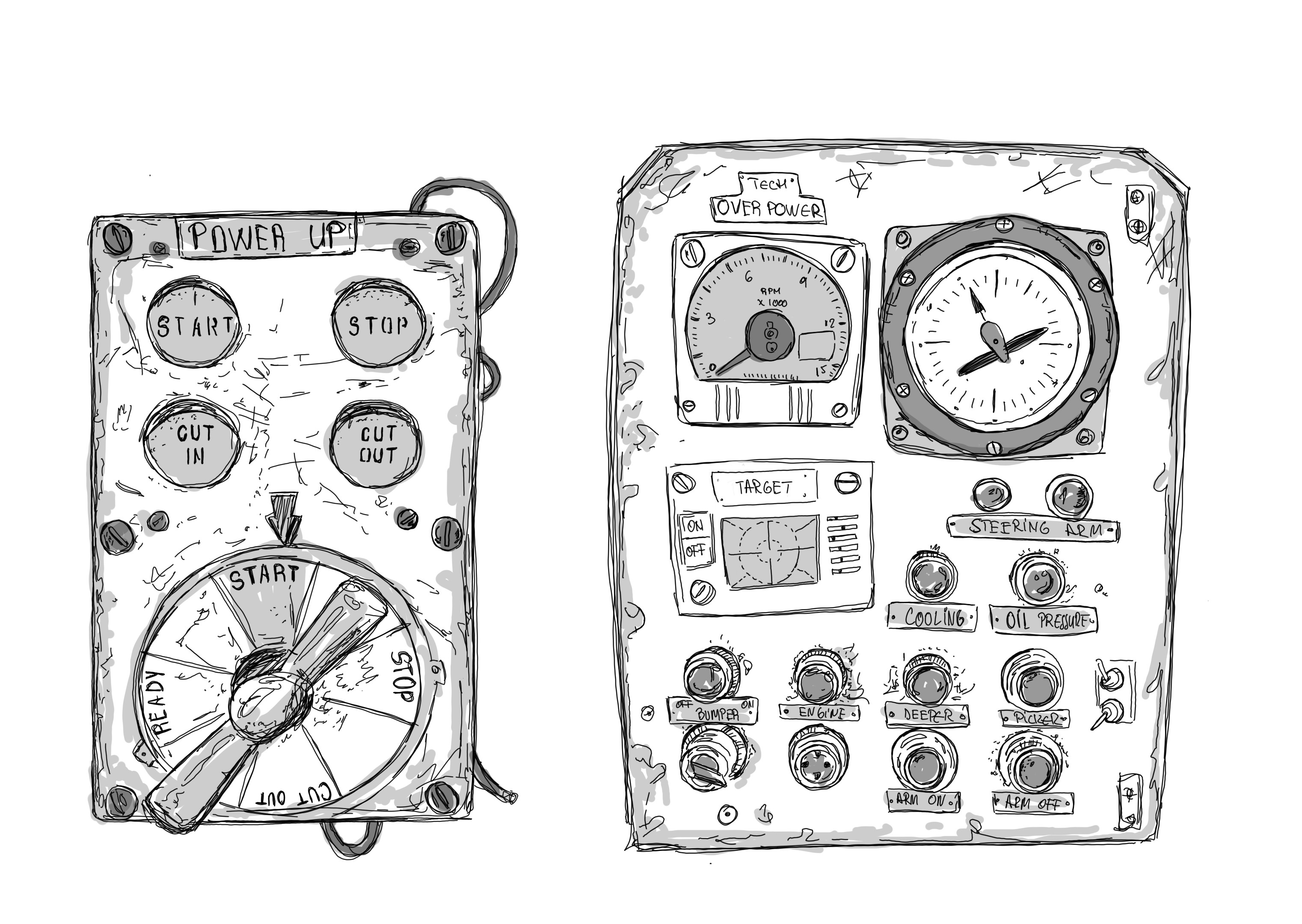 Sketch close-up, board control