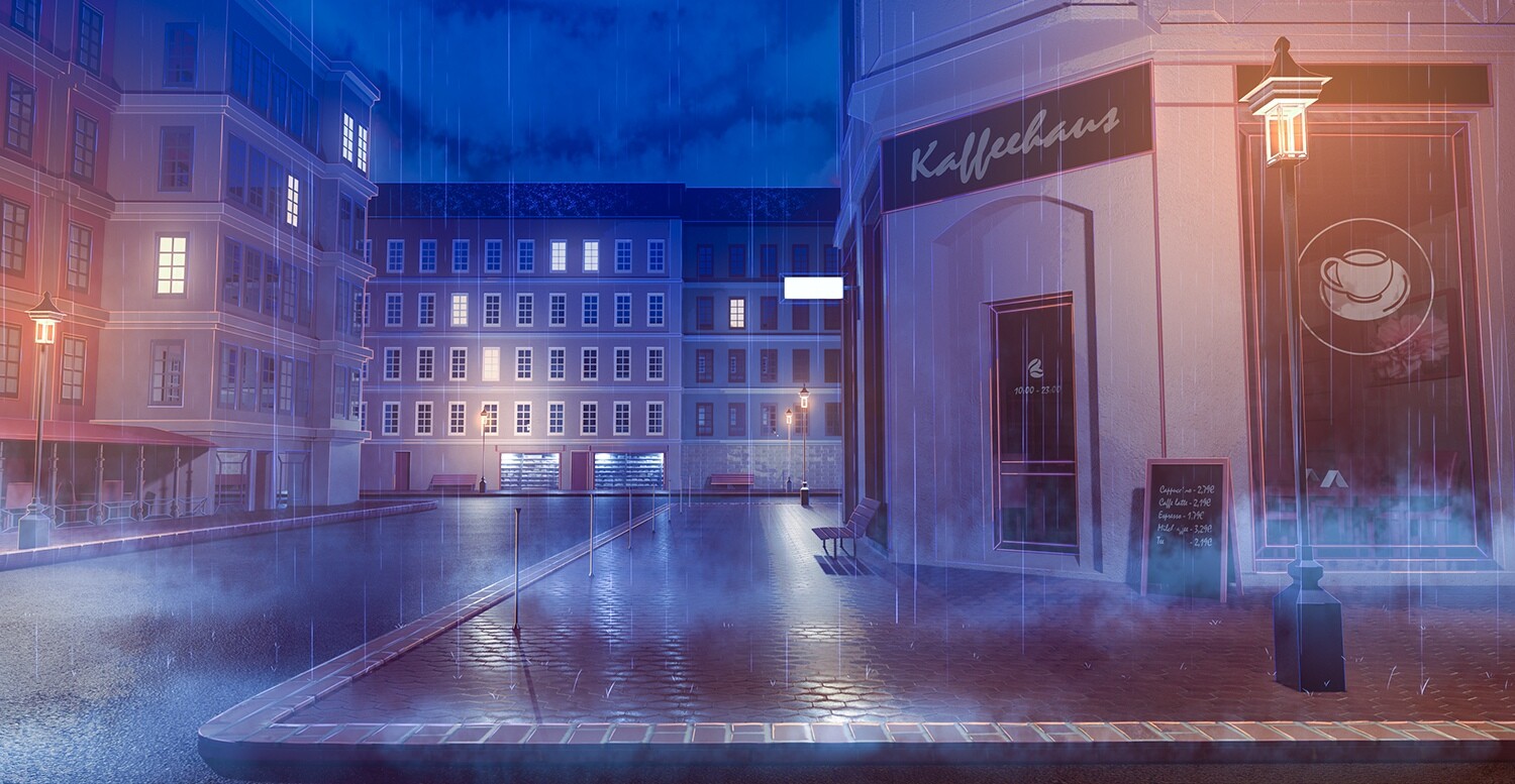 ArtStation - Visual Novel background | Café