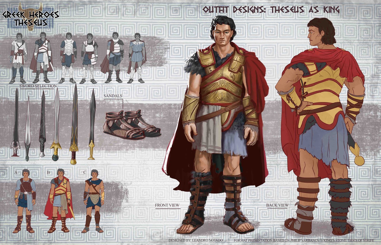 Artstation Greek Heroes Theseus Costume Design Leandro Notado