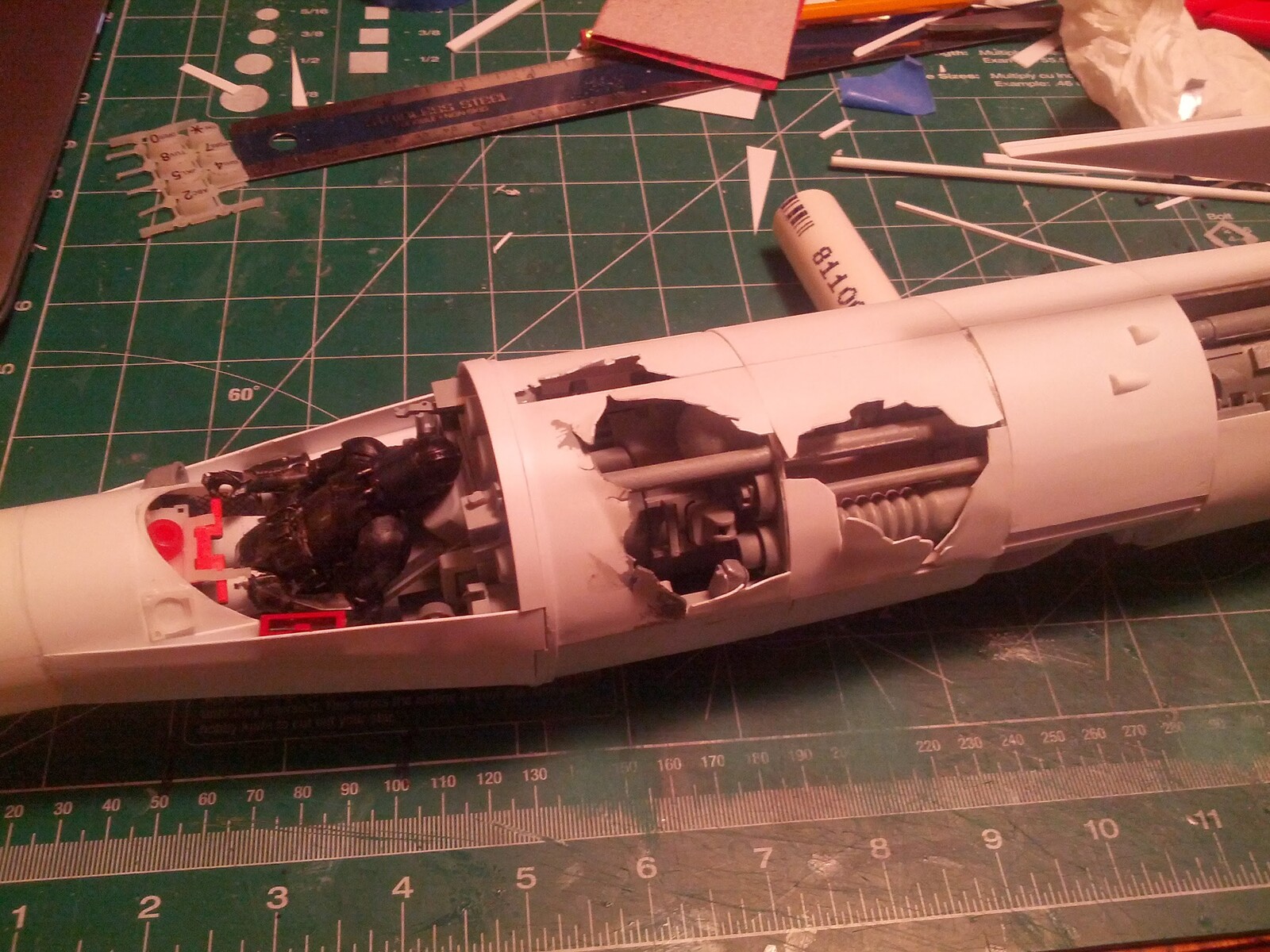 Battle damage.