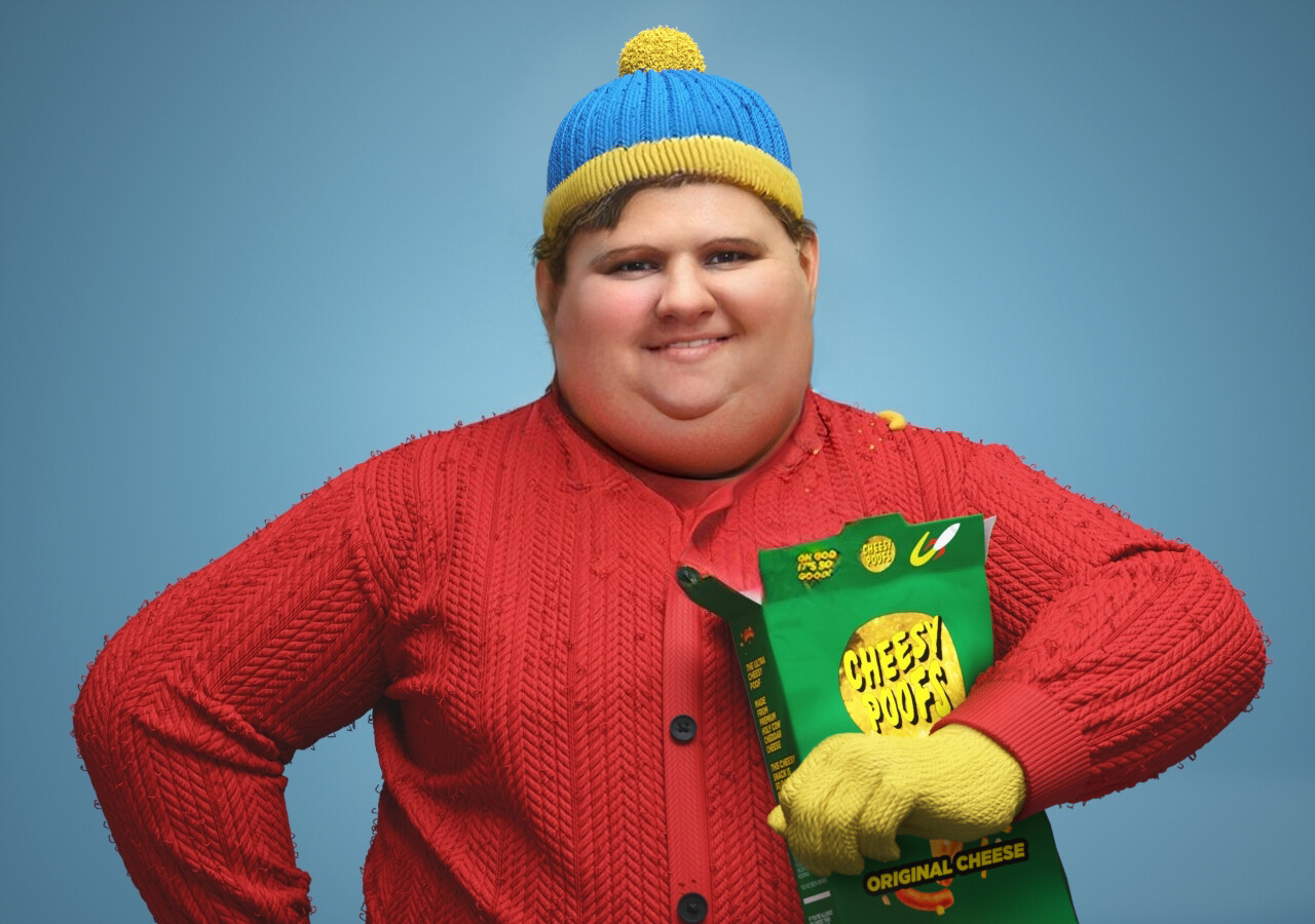 Eric Cartman reimagined as a real human-being. 