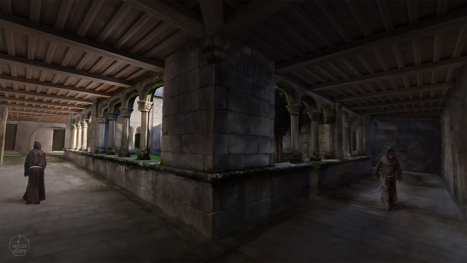 Matte painting of reconstruction in the 16th-17th centuries
