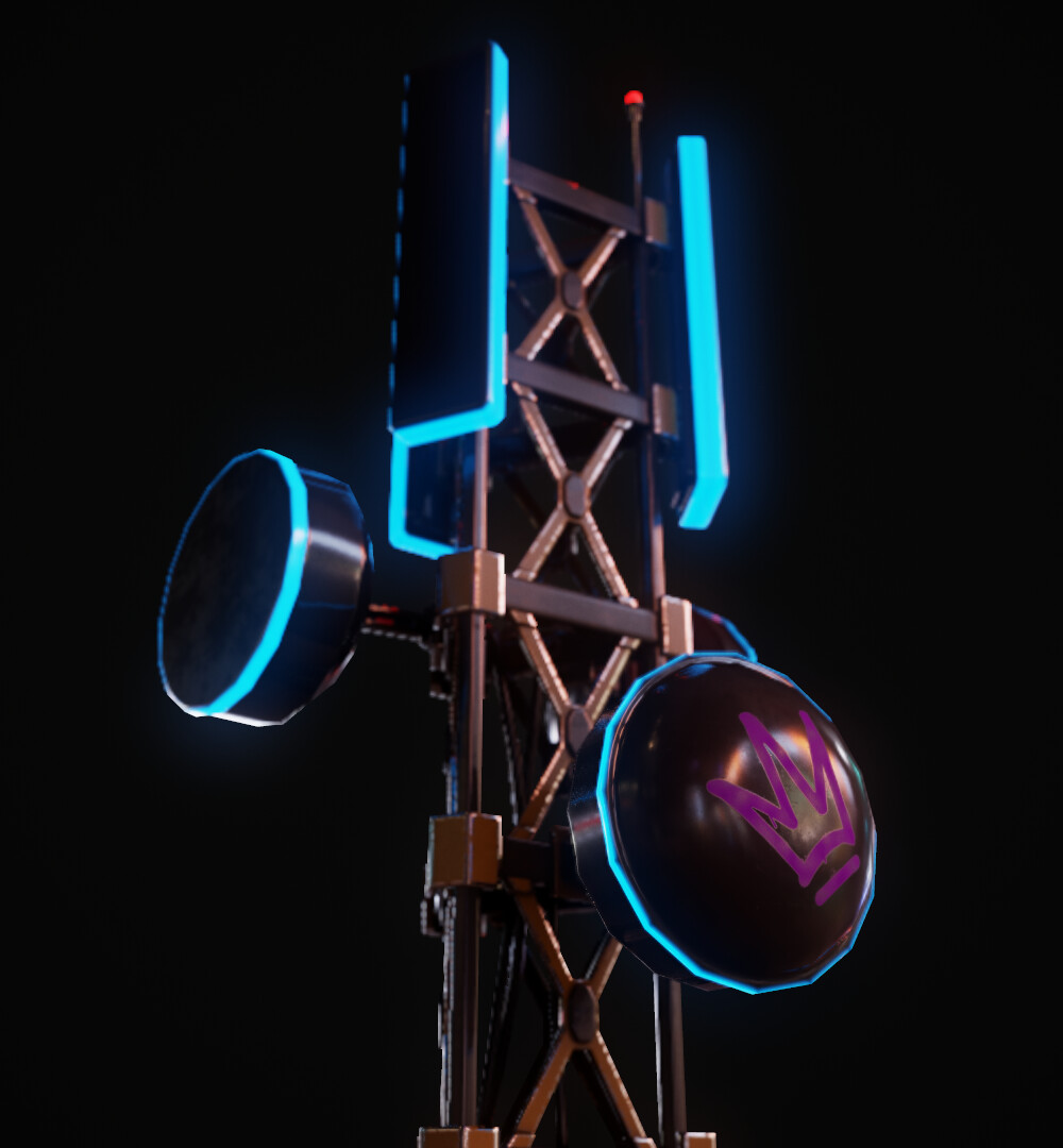 ArtStation Cyberpunk Radio Tower