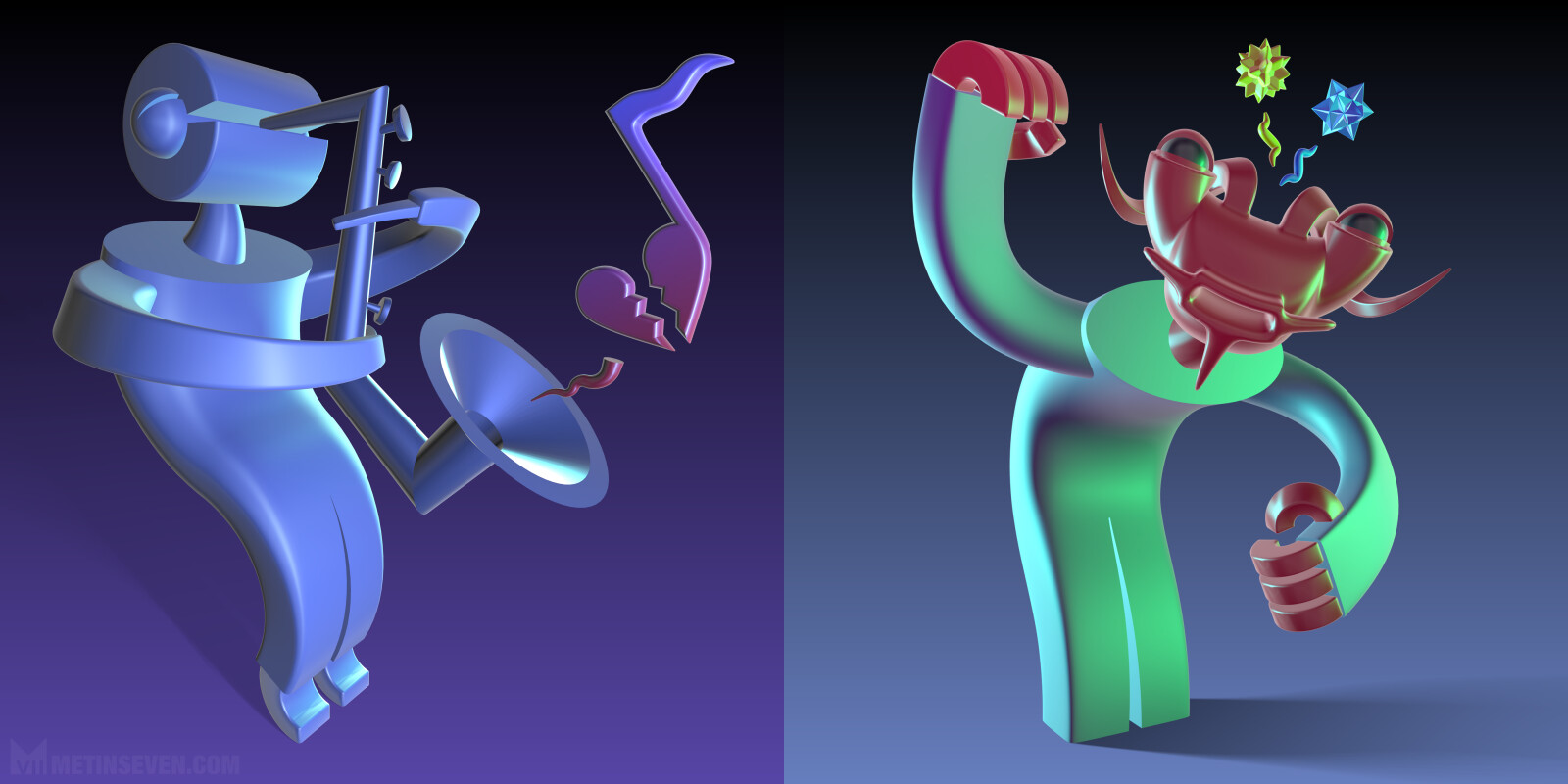 3D character style experiments