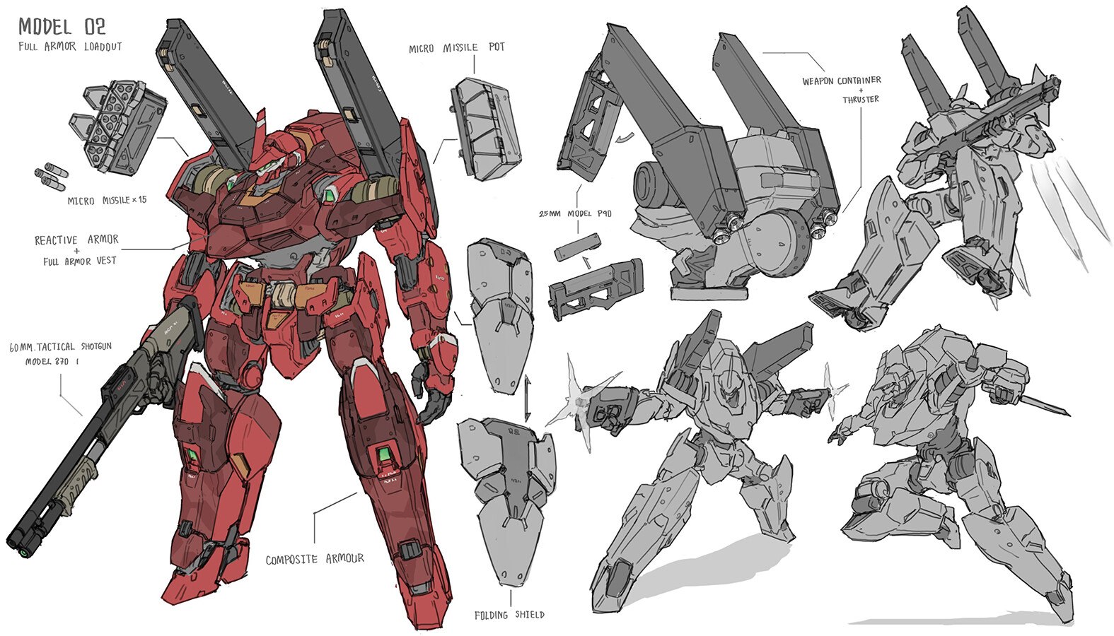 Artstation Mecha Sketch Concept
